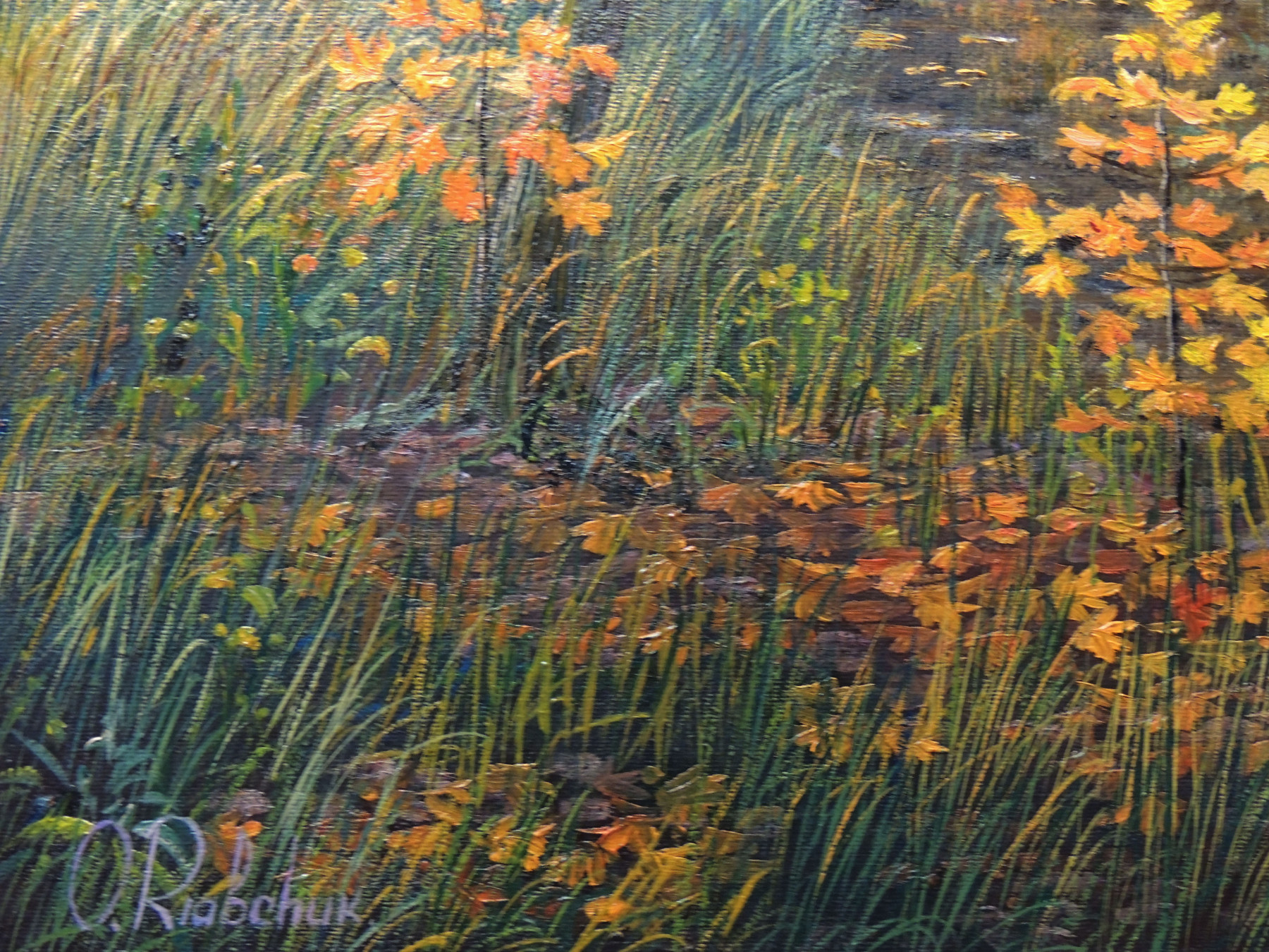 Oleg Riabchuk, Season of falling leaves, painting - Artalistic online contemporary art buying and selling gallery