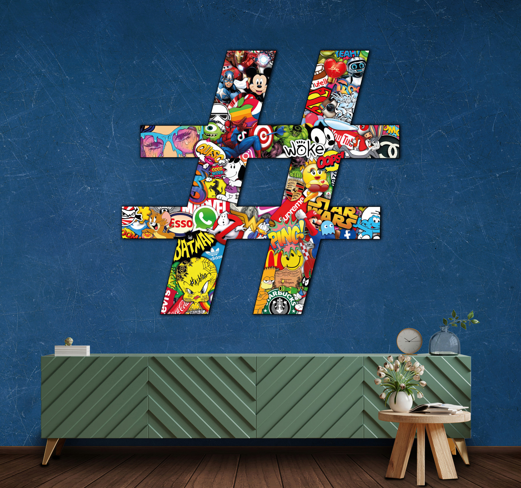 Lascaz, Hashtag, painting - Artalistic online contemporary art buying and selling gallery