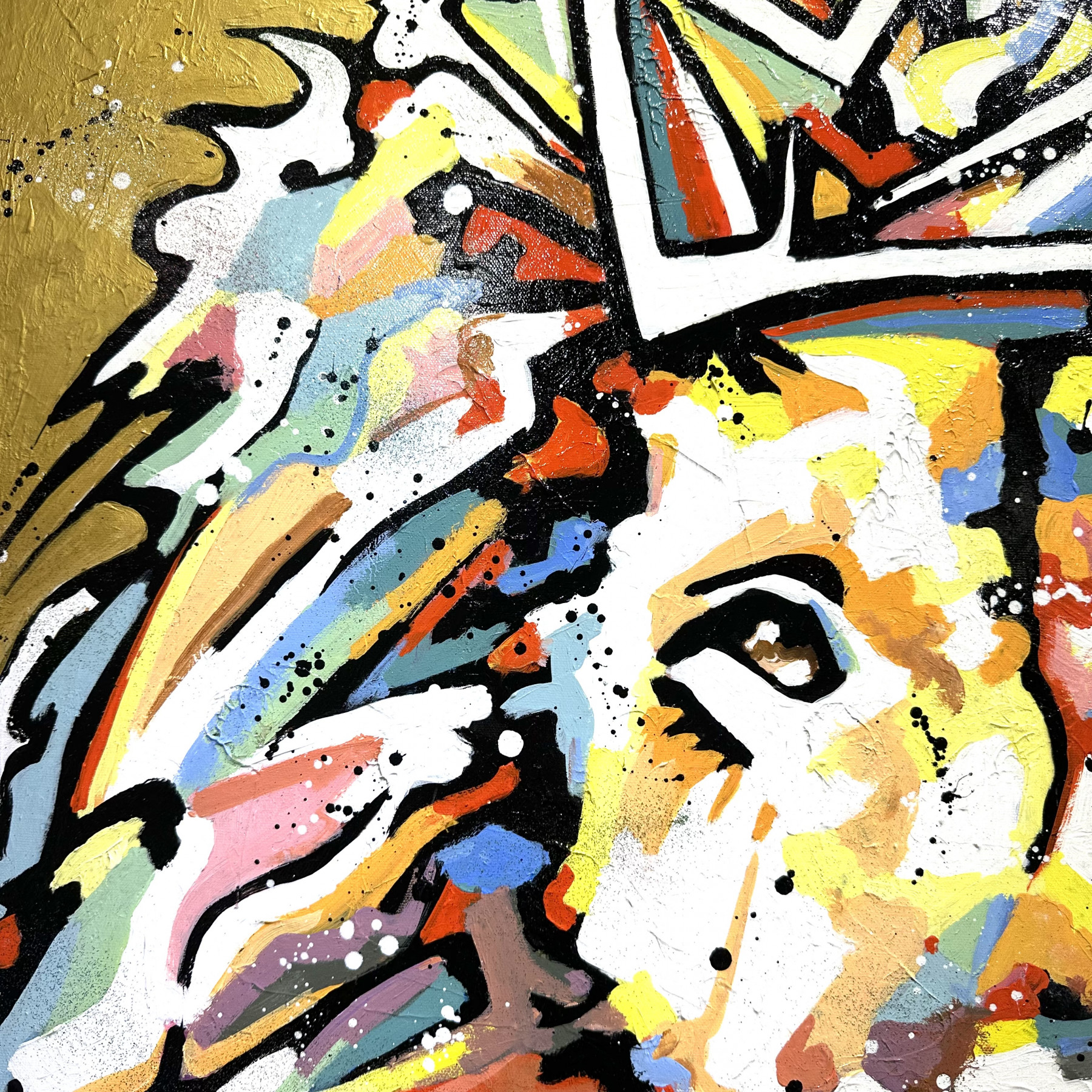 Patrick Cornée, Lion royal, painting - Artalistic online contemporary art buying and selling gallery