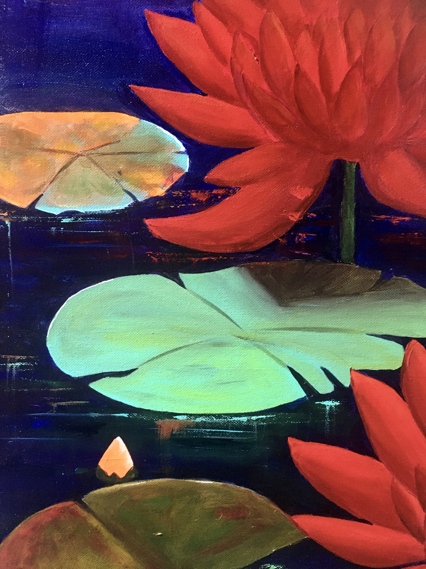 Françoise Augustine, Lotus, painting - Artalistic online contemporary art buying and selling gallery