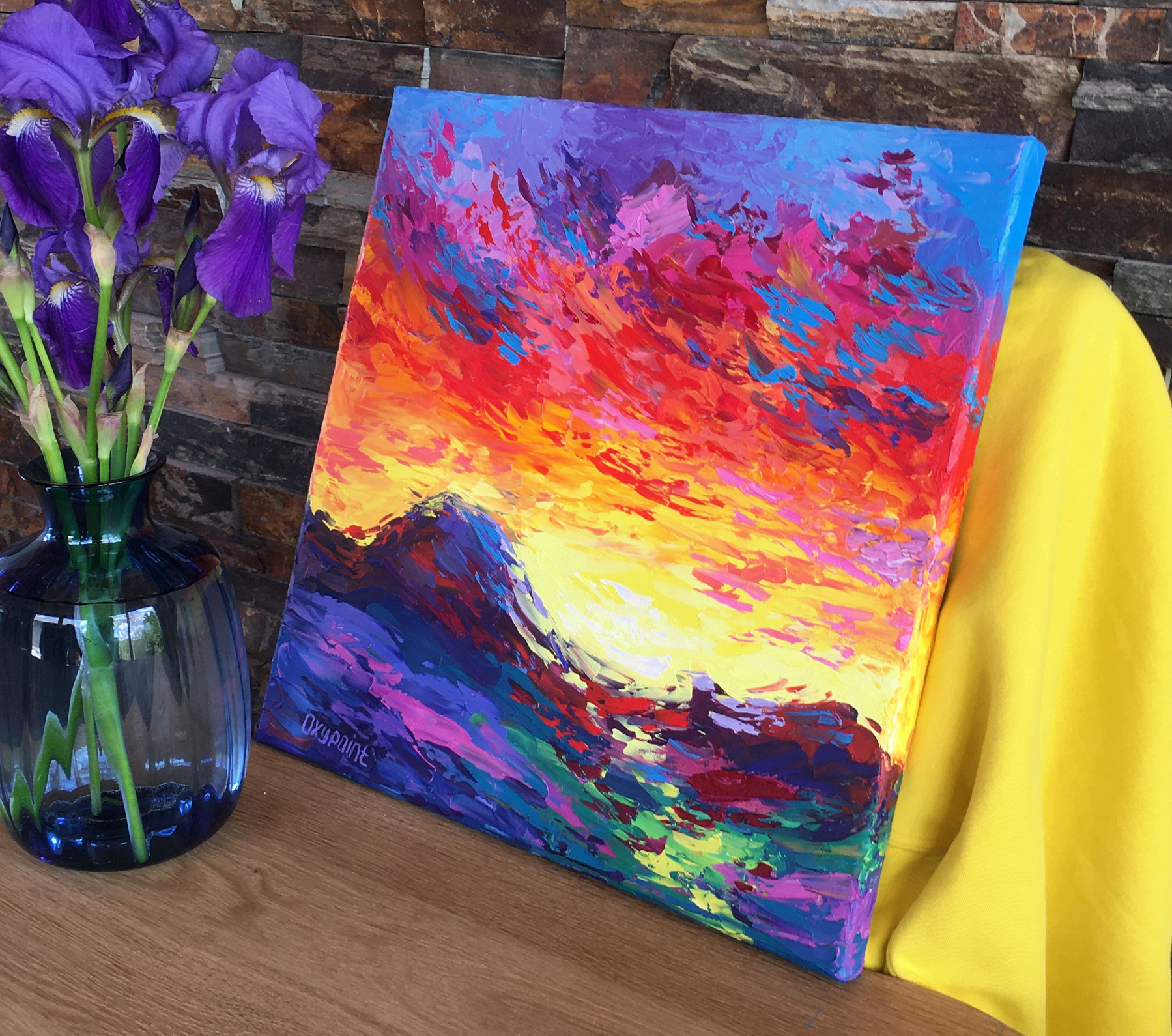 Oxypoint, Blazing Sky, painting - Artalistic online contemporary art buying and selling gallery