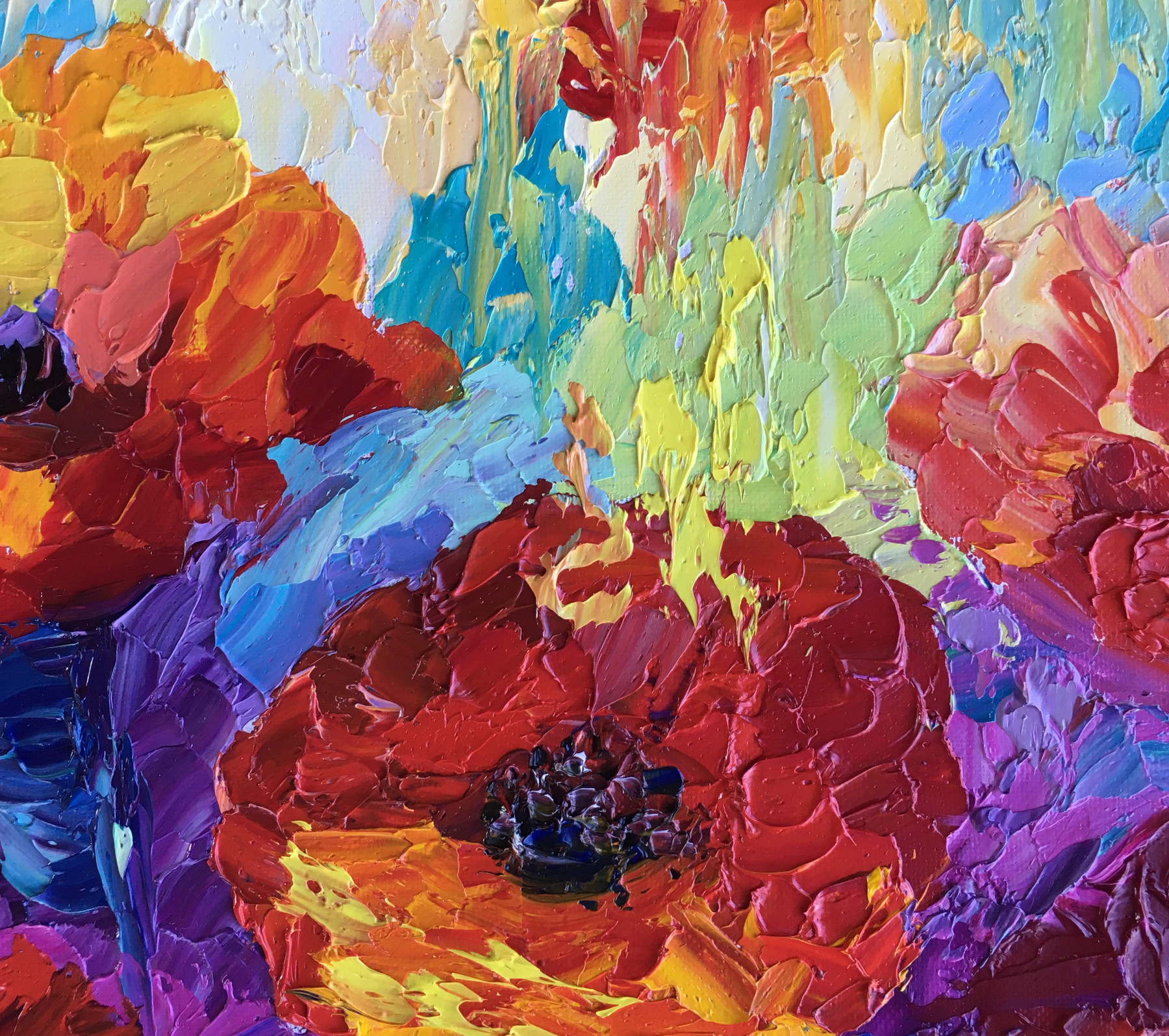 Oxypoint, Poppies, painting - Artalistic online contemporary art buying and selling gallery