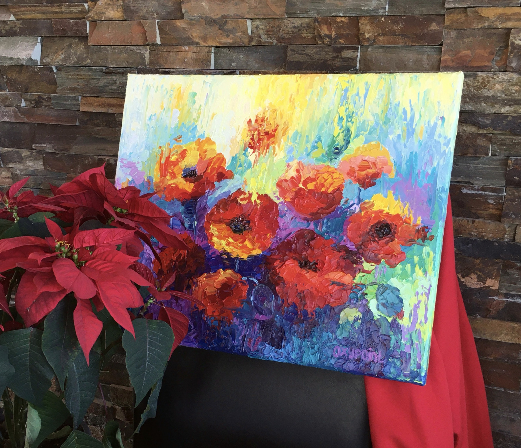 Oxypoint, Poppies, painting - Artalistic online contemporary art buying and selling gallery