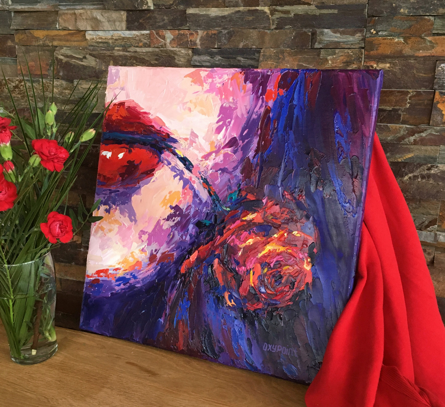 Oxypoint, Scarlet taste, painting - Artalistic online contemporary art buying and selling gallery
