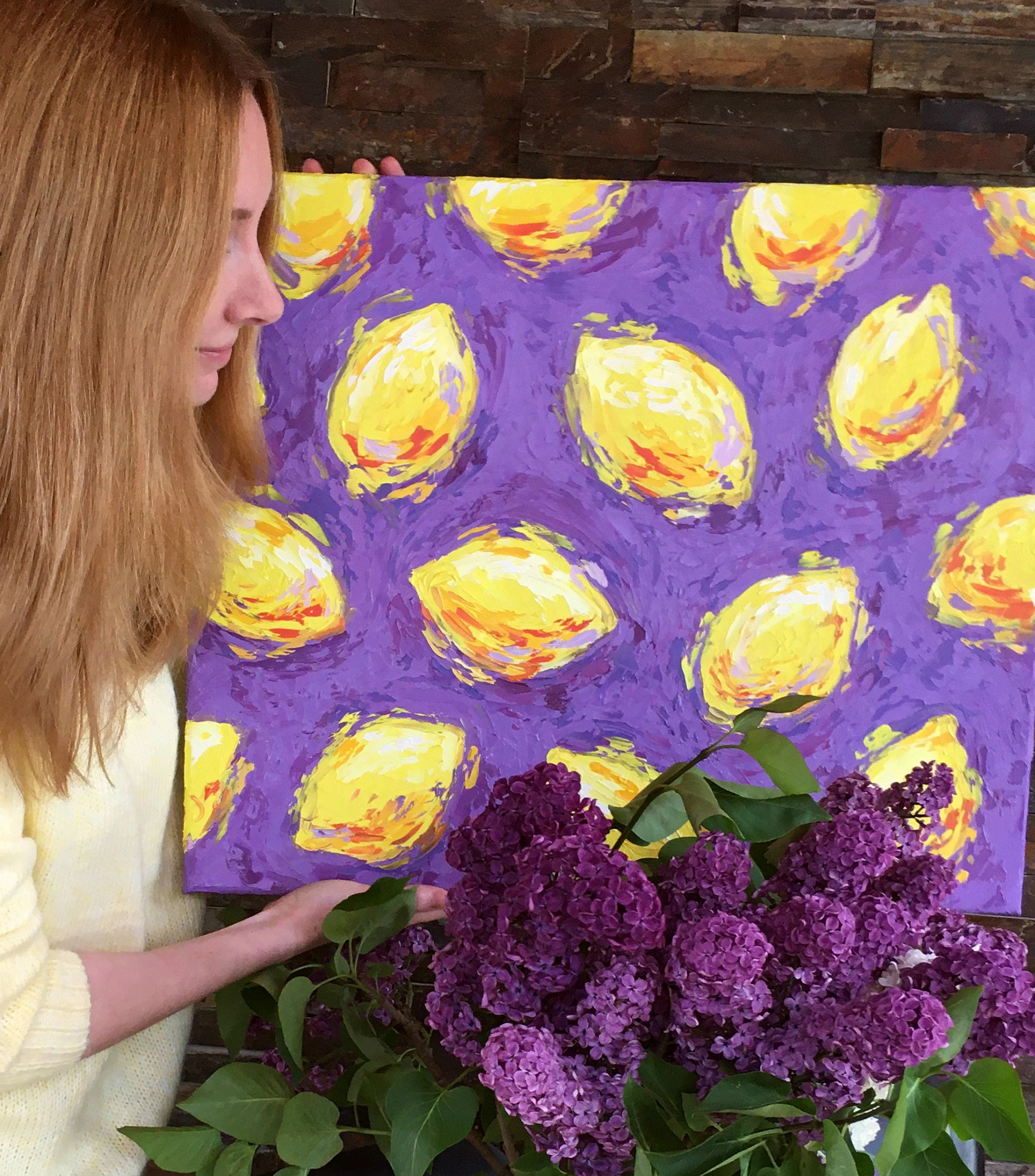 Oxypoint, Lemons, painting - Artalistic online contemporary art buying and selling gallery