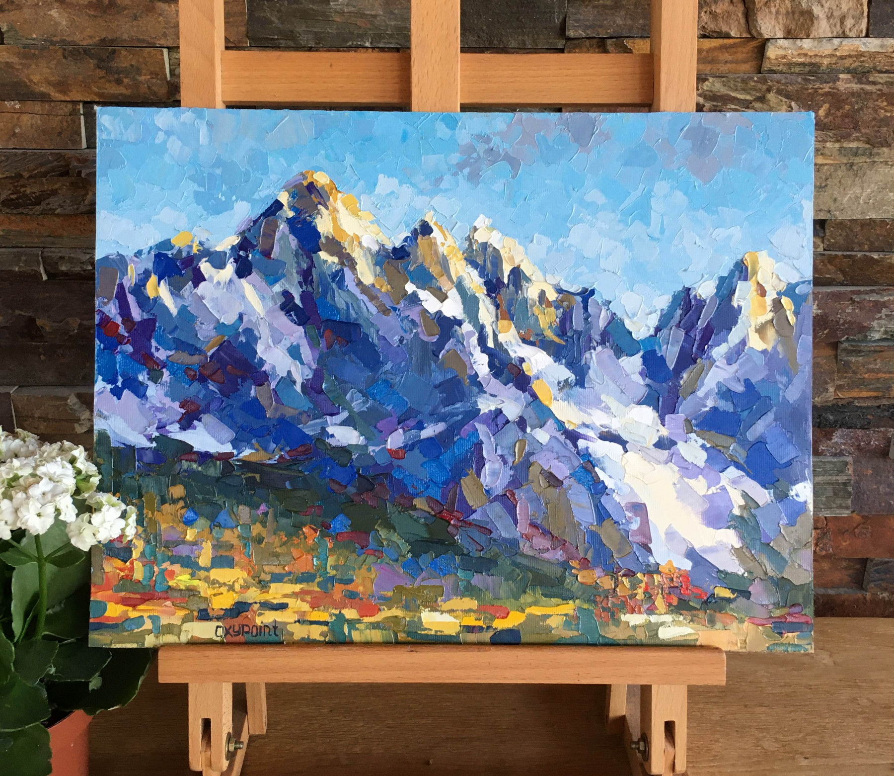 Oxypoint, Peaks of the Alps, painting - Artalistic online contemporary art buying and selling gallery