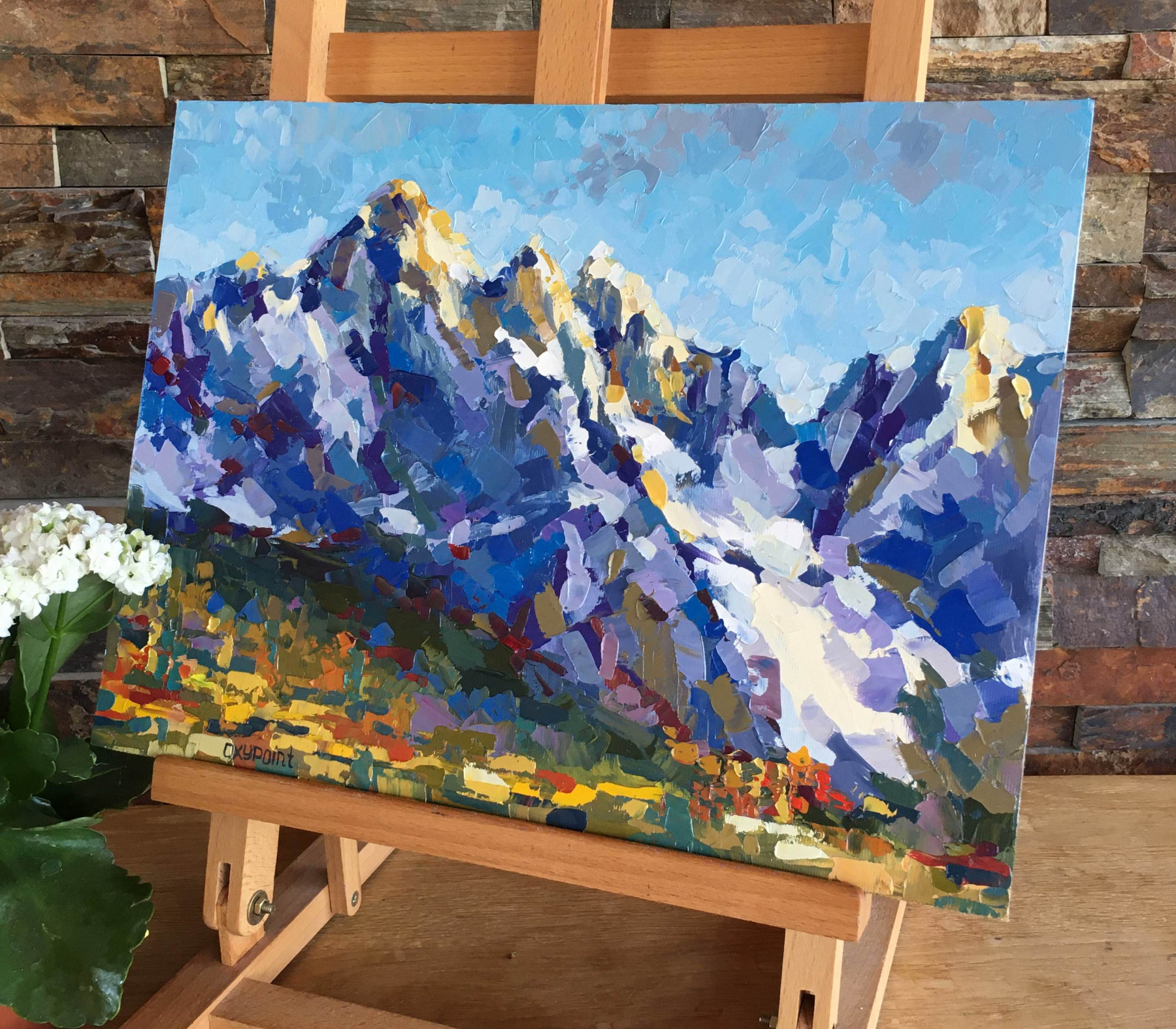 Oxypoint, Peaks of the Alps, painting - Artalistic online contemporary art buying and selling gallery