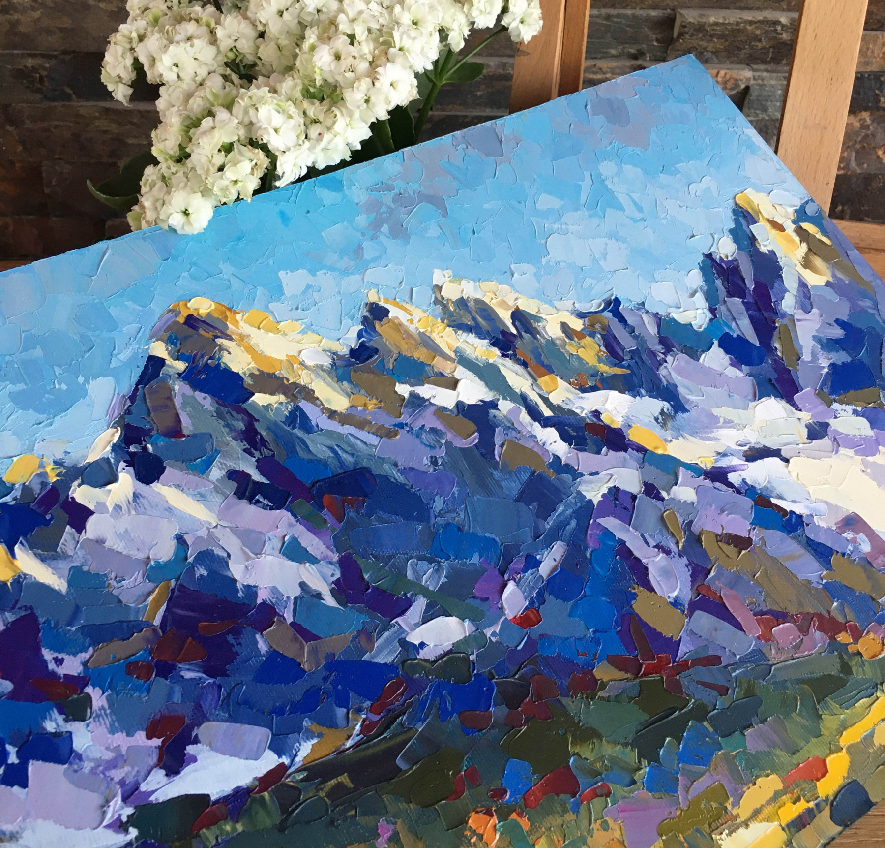 Oxypoint, Peaks of the Alps, painting - Artalistic online contemporary art buying and selling gallery