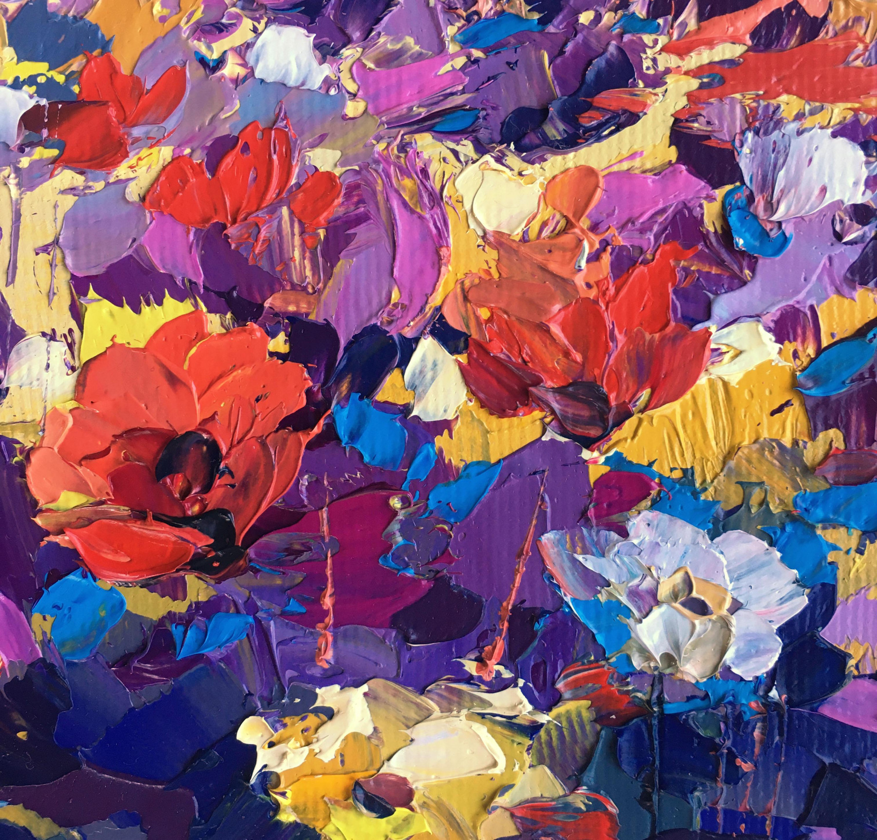 Oxypoint, River of Flowers, painting - Artalistic online contemporary art buying and selling gallery