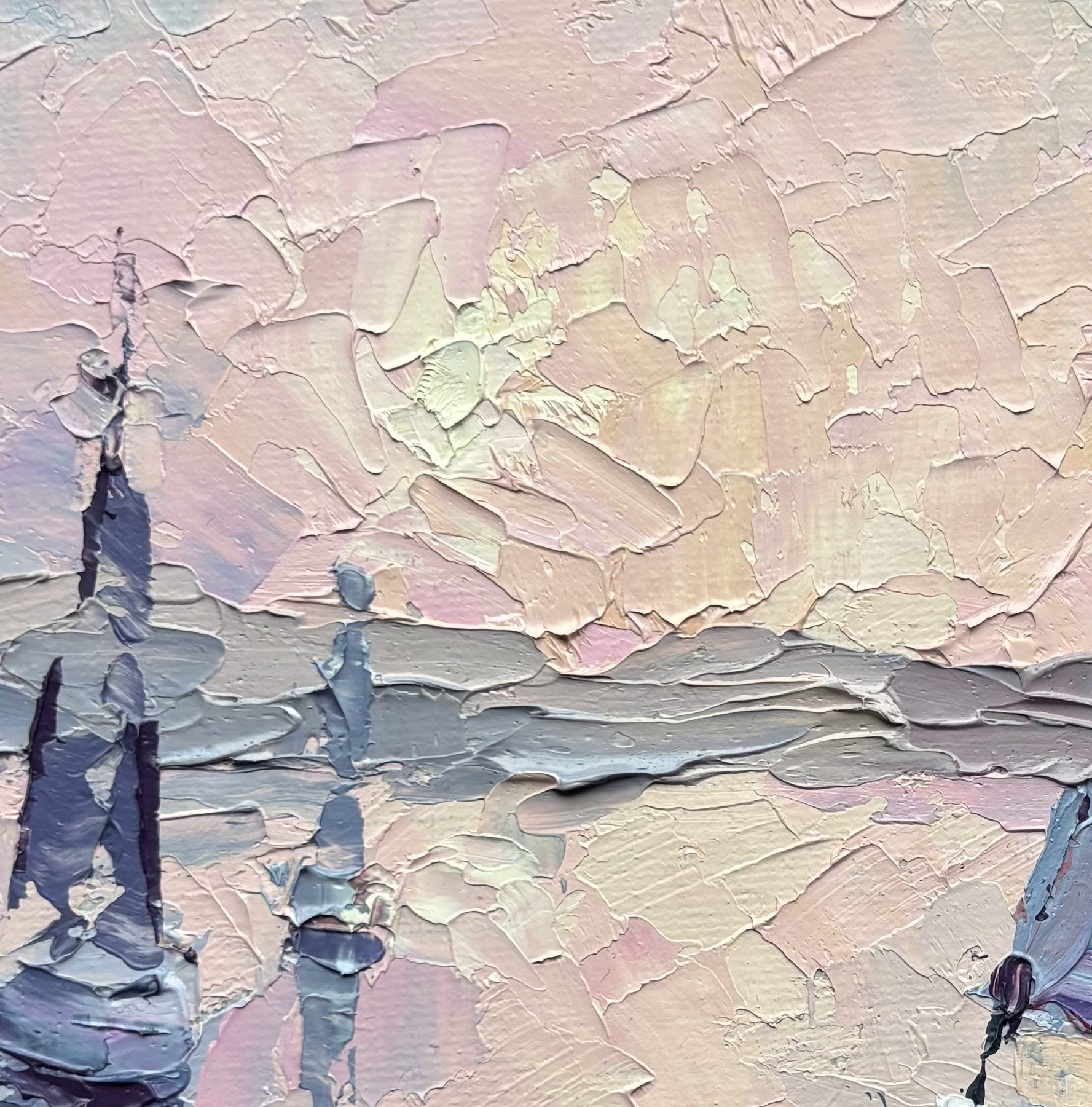 Oxypoint, Serenity at Sunset on the Sea I, painting - Artalistic online contemporary art buying and selling gallery