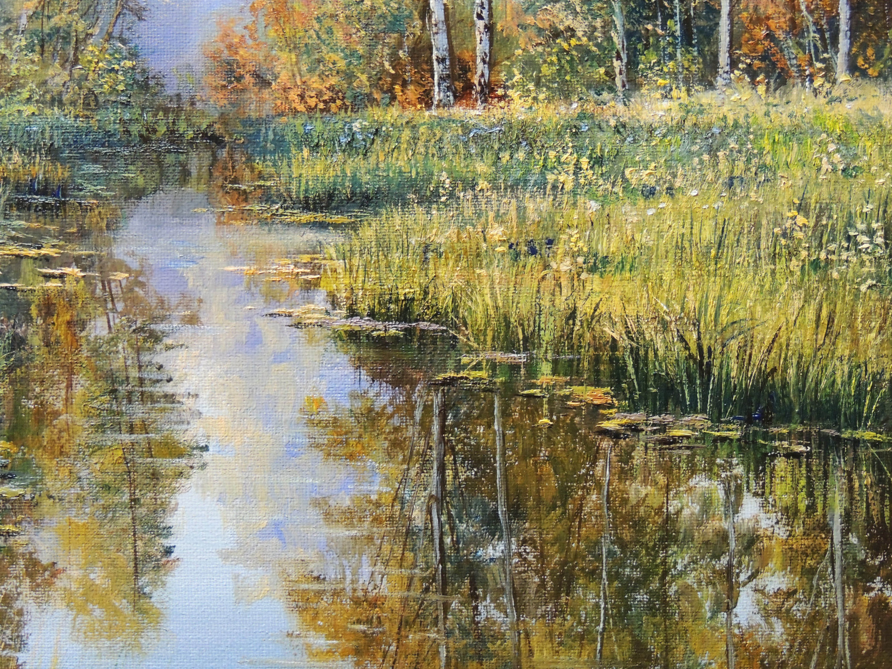Oleg Riabchuk, When summer meets Autumn, painting - Artalistic online contemporary art buying and selling gallery