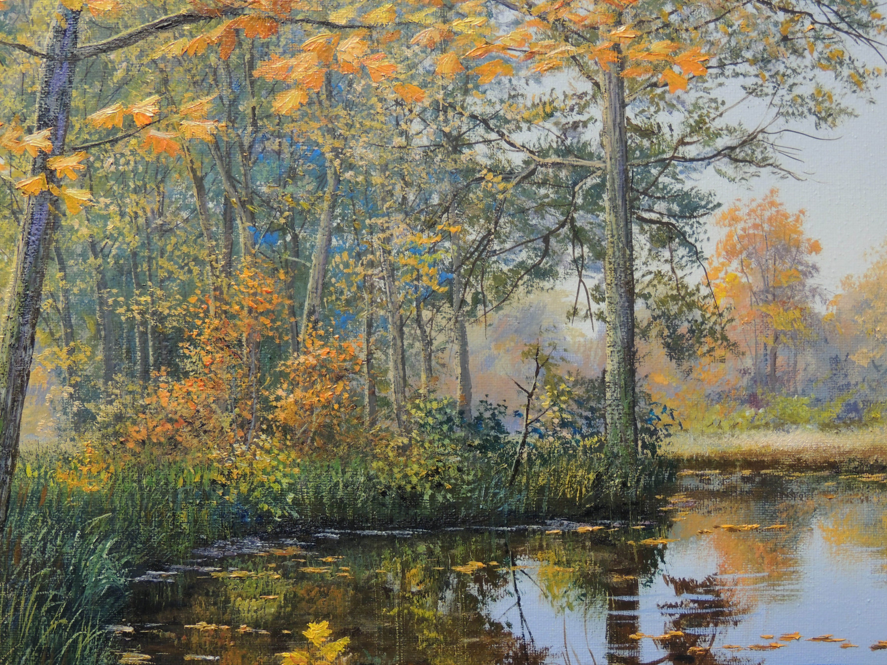 Oleg Riabchuk, Season of falling leaves, painting - Artalistic online contemporary art buying and selling gallery