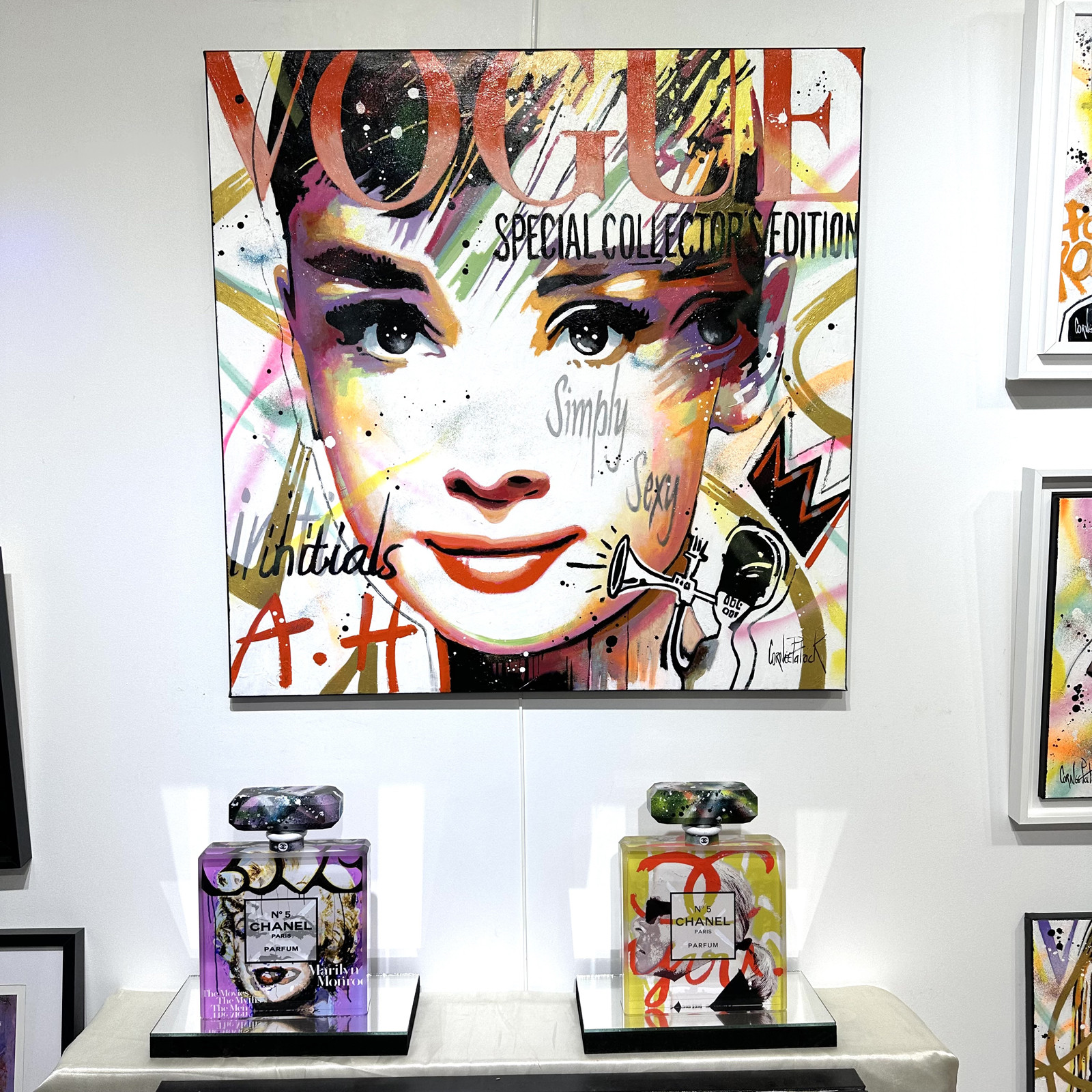 Patrick Cornée, Audrey Hepburn, painting - Artalistic online contemporary art buying and selling gallery