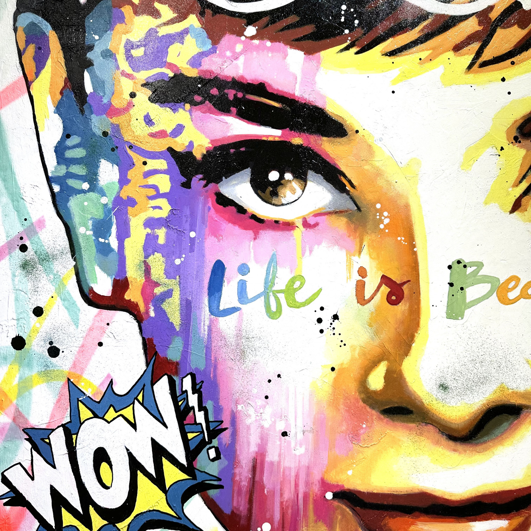 Patrick Cornée, Audrey Hepburn, painting - Artalistic online contemporary art buying and selling gallery