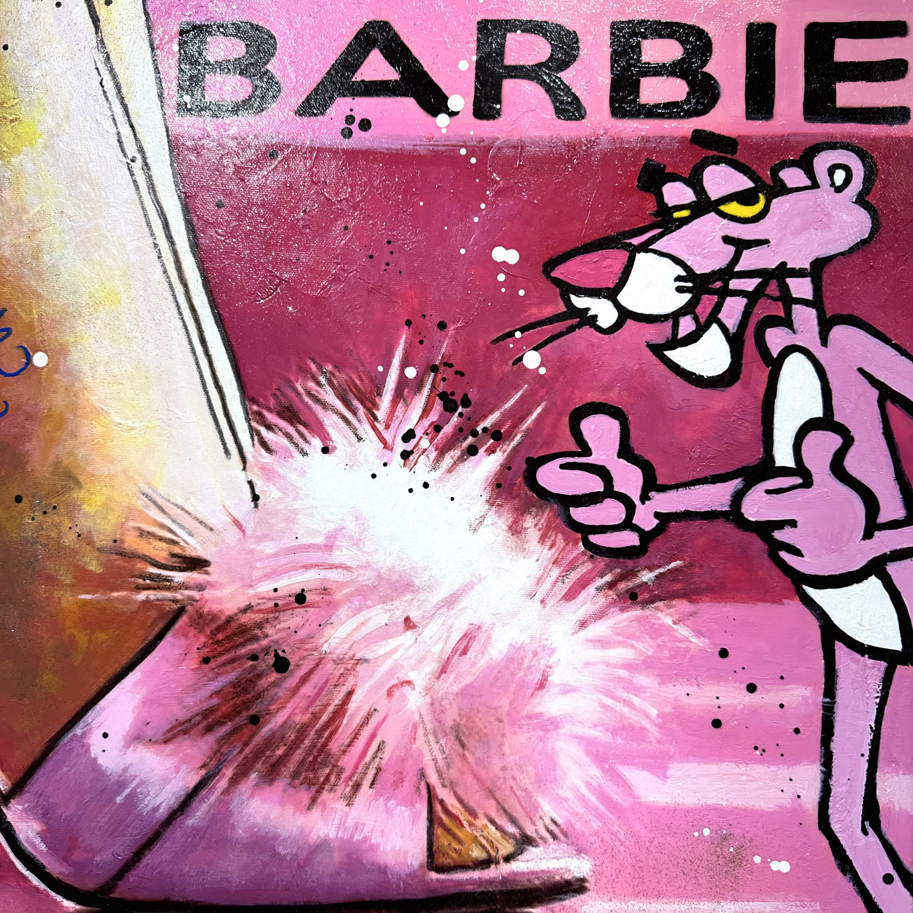 Patrick Cornée, Barbie, break the rules, painting - Artalistic online contemporary art buying and selling gallery
