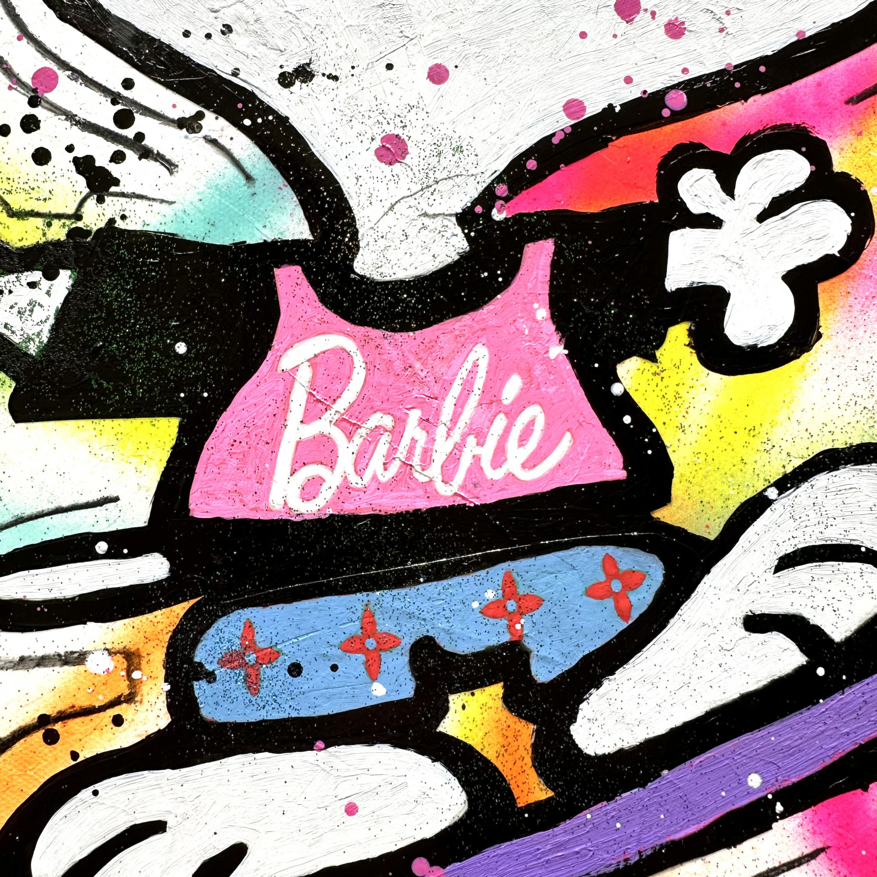 Patrick Cornée, Snoopy loves Barbies, painting - Artalistic online contemporary art buying and selling gallery