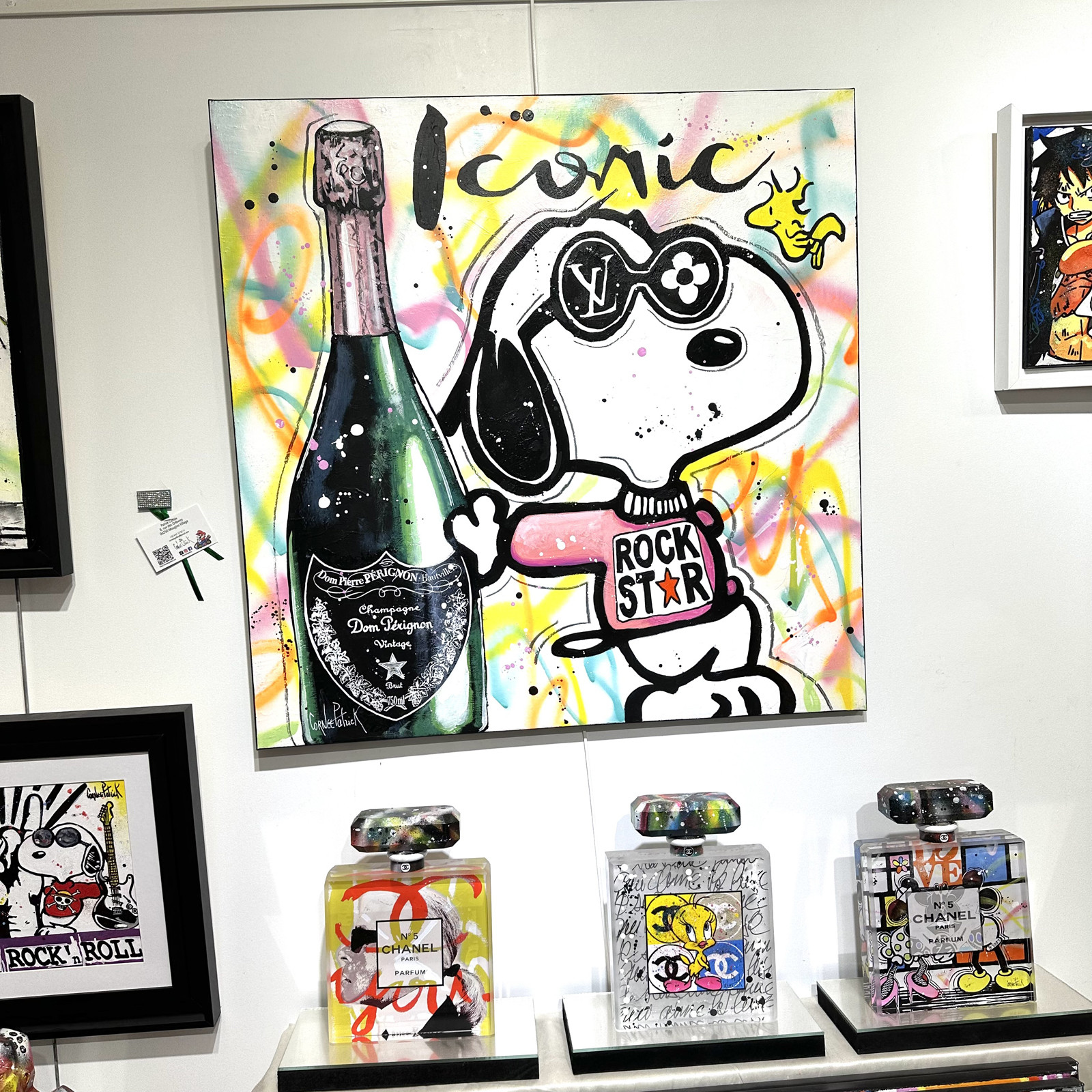 Patrick Cornée, Snoopy est une rock star, painting - Artalistic online contemporary art buying and selling gallery