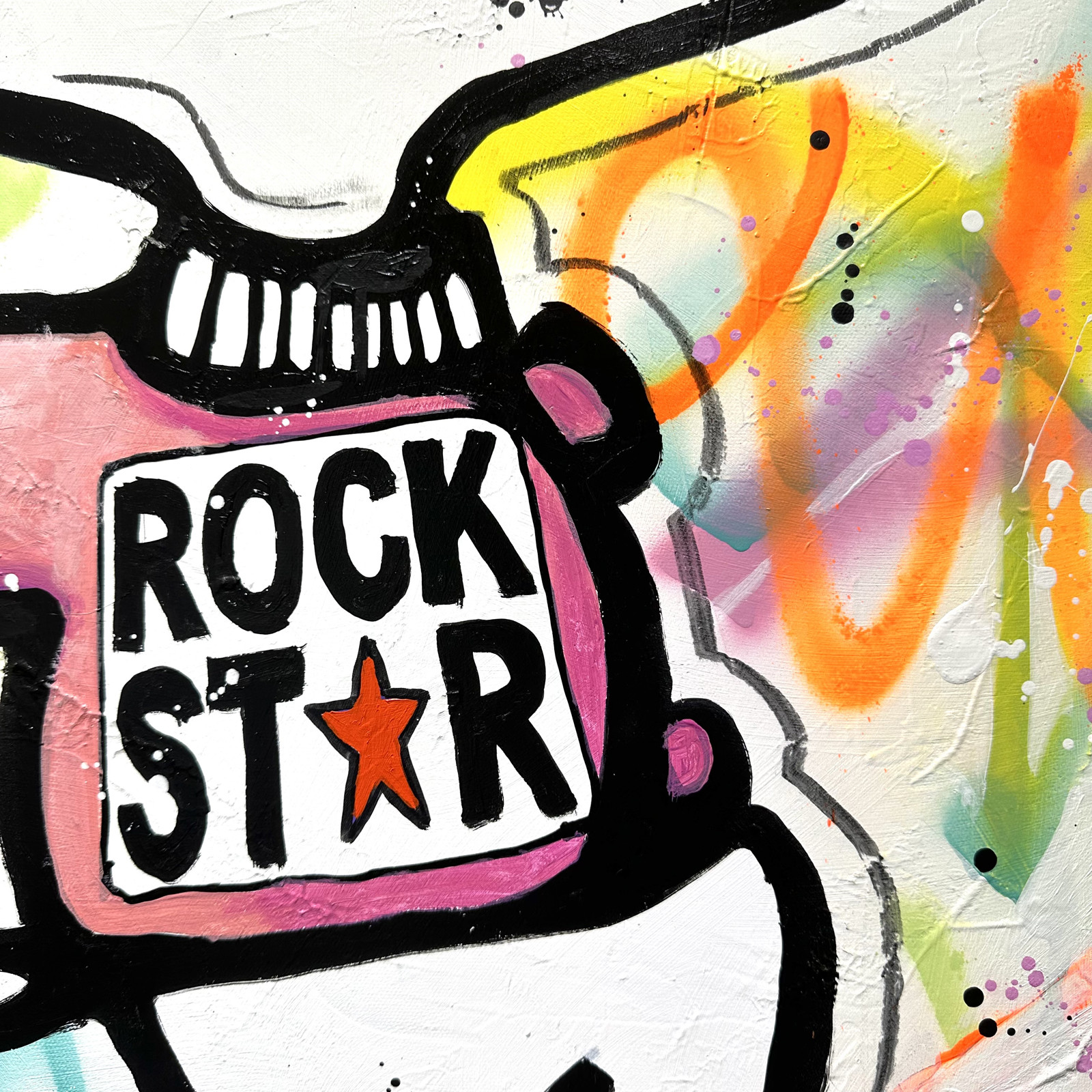 Patrick Cornée, Snoopy est une rock star, painting - Artalistic online contemporary art buying and selling gallery