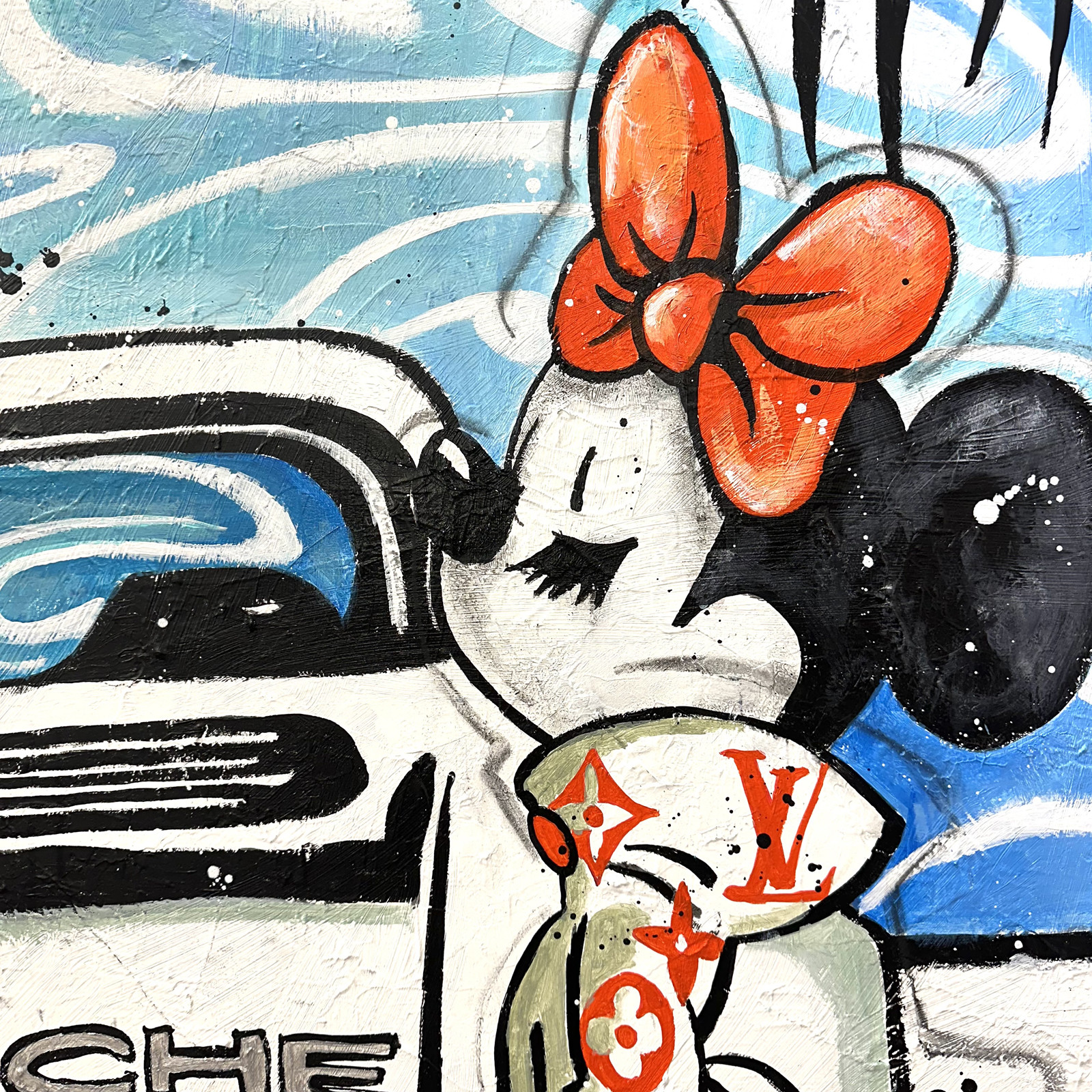 Patrick Cornée, Minnie Mouse and Daisy Duck, painting - Artalistic online contemporary art buying and selling gallery