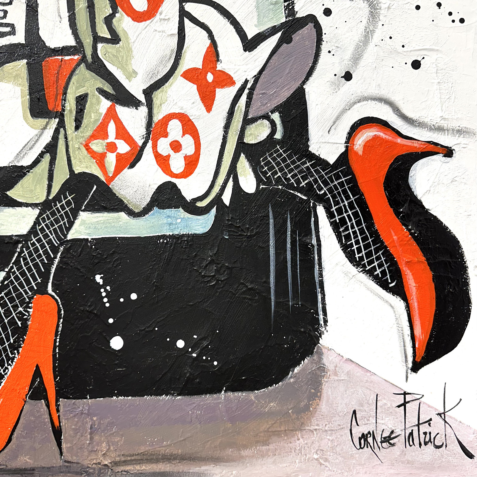 Patrick Cornée, Minnie Mouse and Daisy Duck, painting - Artalistic online contemporary art buying and selling gallery