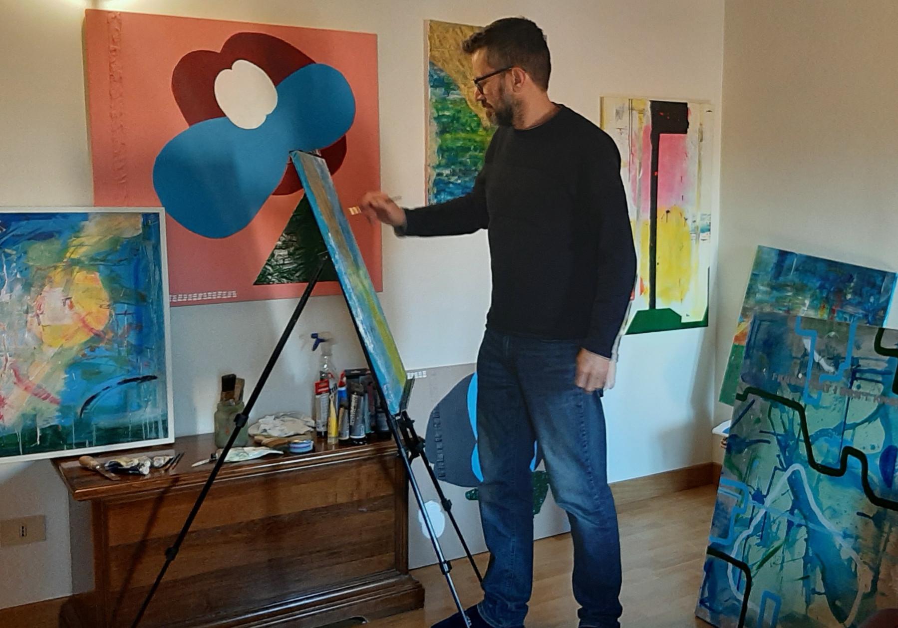 A-Wibaa, Kronos Kairos Aion 50, painting - Artalistic online contemporary art buying and selling gallery