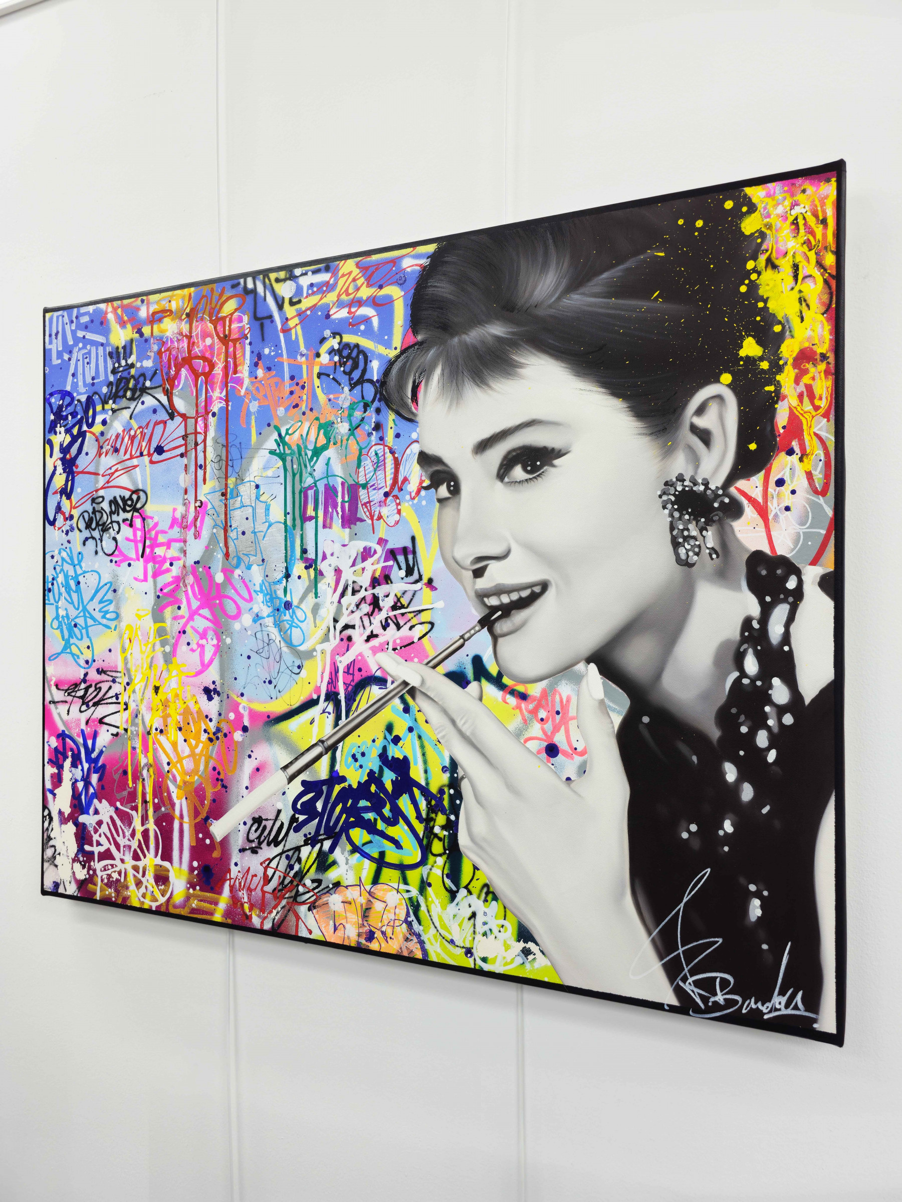 Vincent Bardou, Audrey Hepburn, painting - Artalistic online contemporary art buying and selling gallery