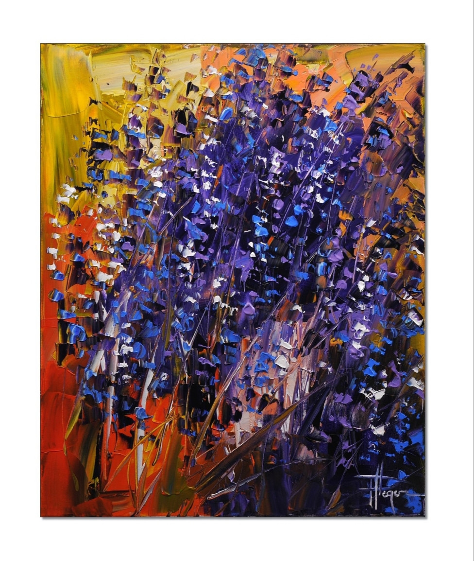 Olivier Pfleger, lavandes sauvages, painting - Artalistic online contemporary art buying and selling gallery