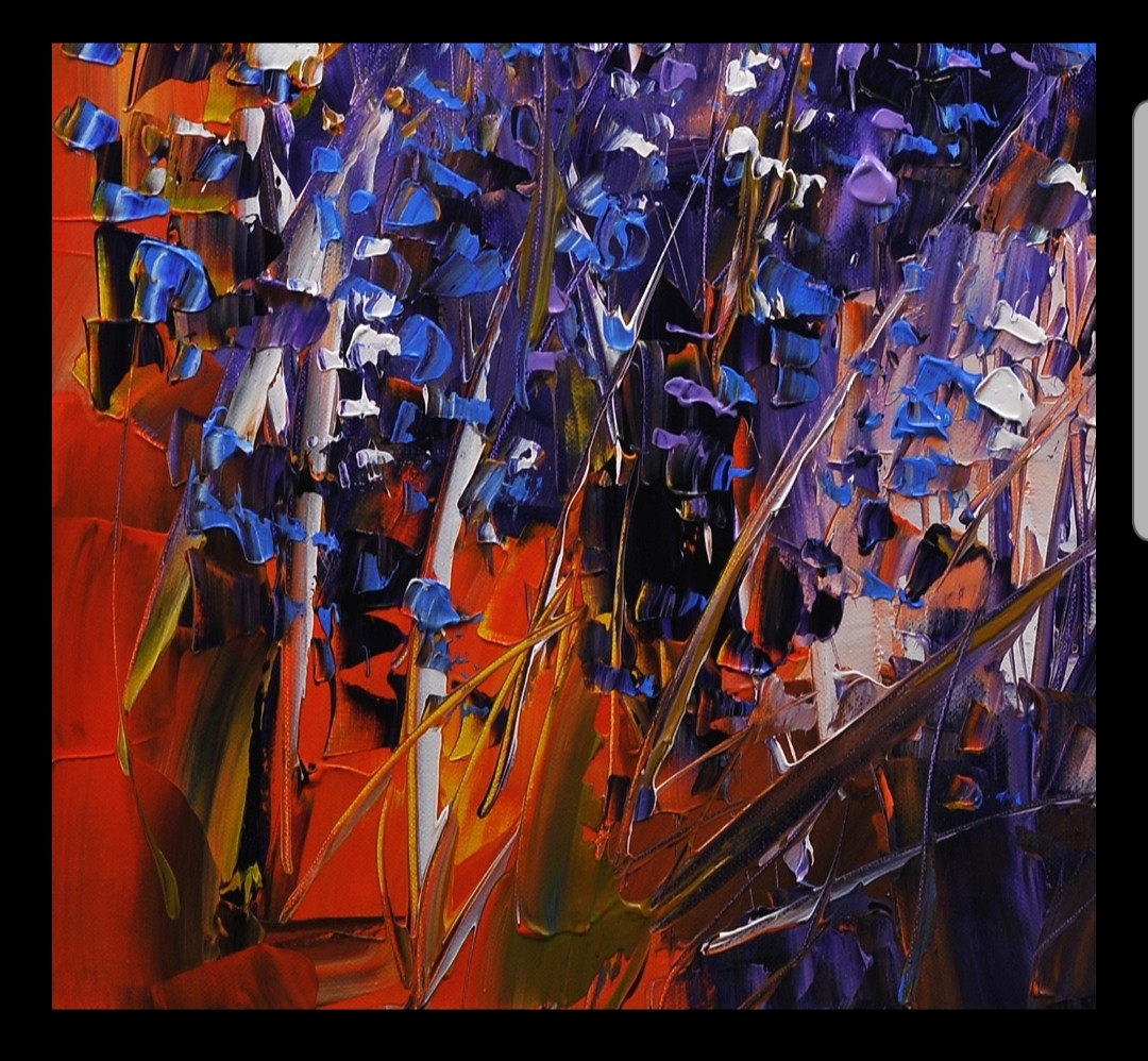 Olivier Pfleger, lavandes sauvages, painting - Artalistic online contemporary art buying and selling gallery