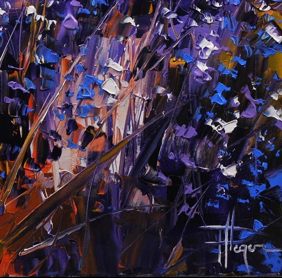 Olivier Pfleger, lavandes sauvages, painting - Artalistic online contemporary art buying and selling gallery