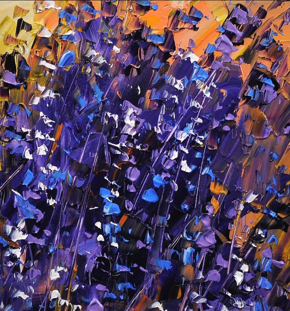 Olivier Pfleger, lavandes sauvages, painting - Artalistic online contemporary art buying and selling gallery