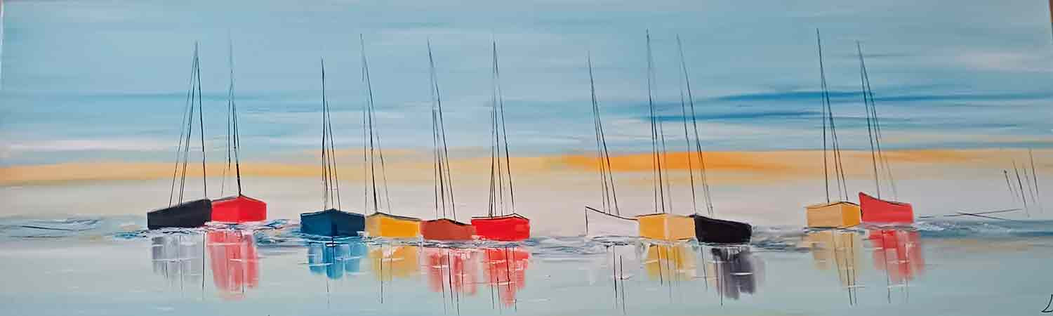 Lydie Massou, Les horizons décalés, painting - Artalistic online contemporary art buying and selling gallery