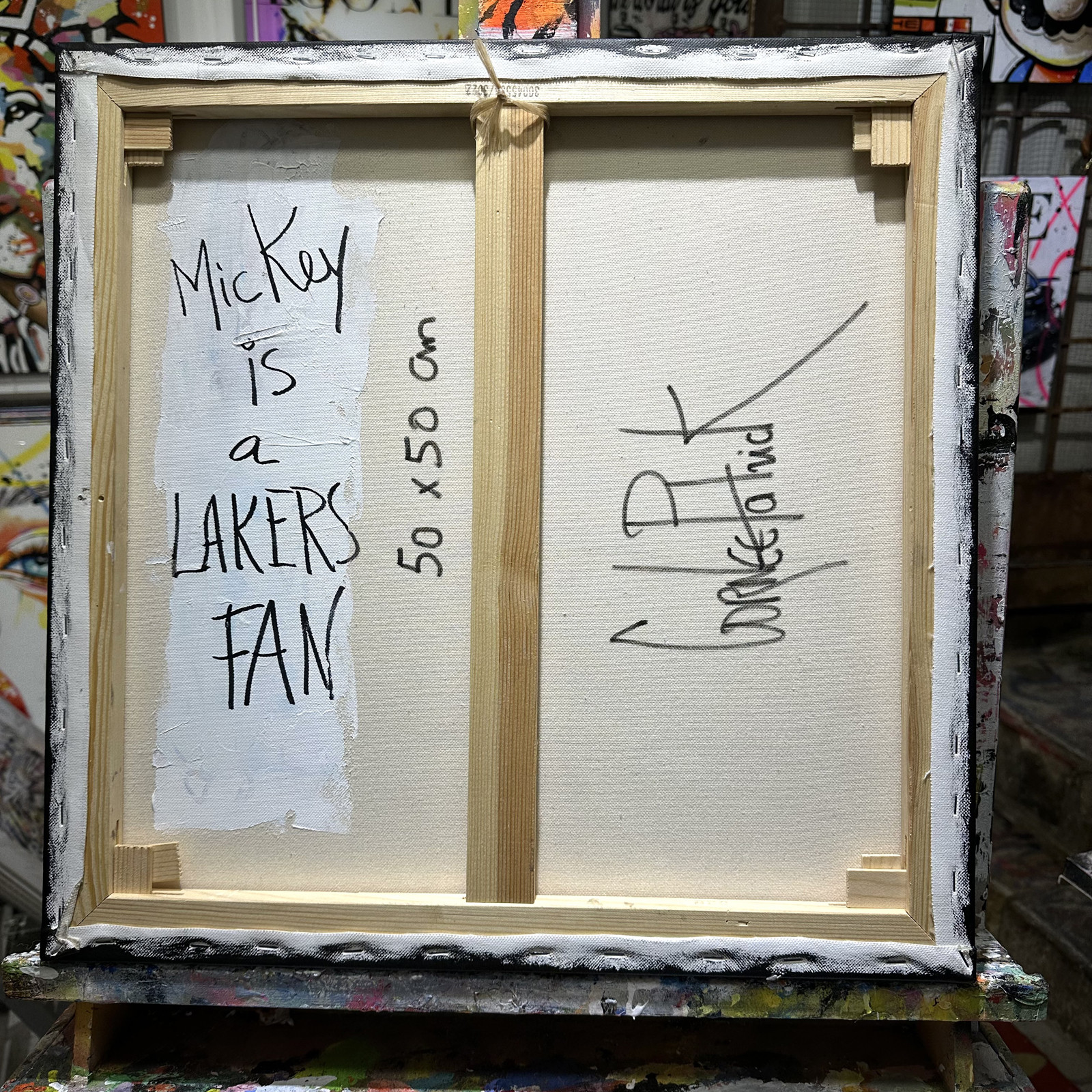 Patrick Cornée, Mickey is a Lakers fan, painting - Artalistic online contemporary art buying and selling gallery