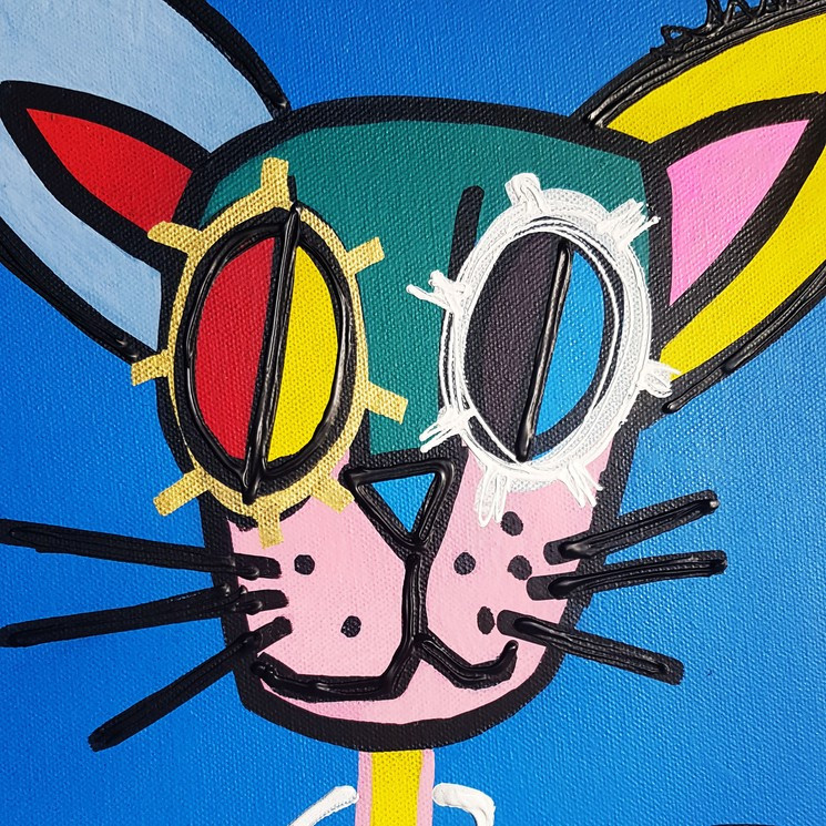 Pickwick, Dog my cat, painting - Artalistic online contemporary art buying and selling gallery