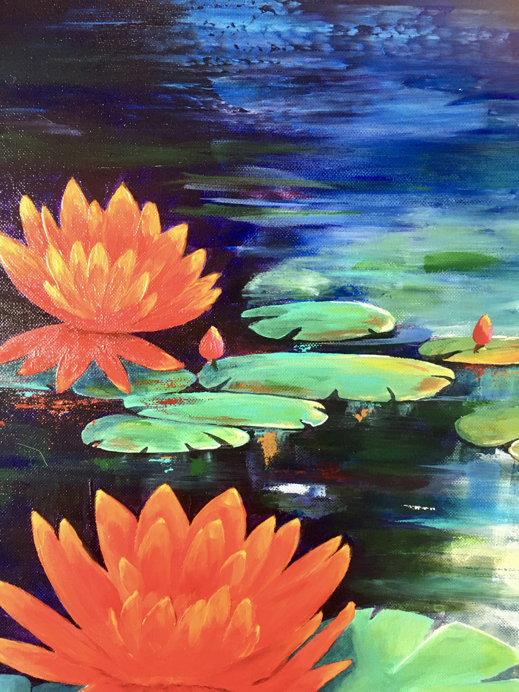 Françoise Augustine, Nympheas, painting - Artalistic online contemporary art buying and selling gallery