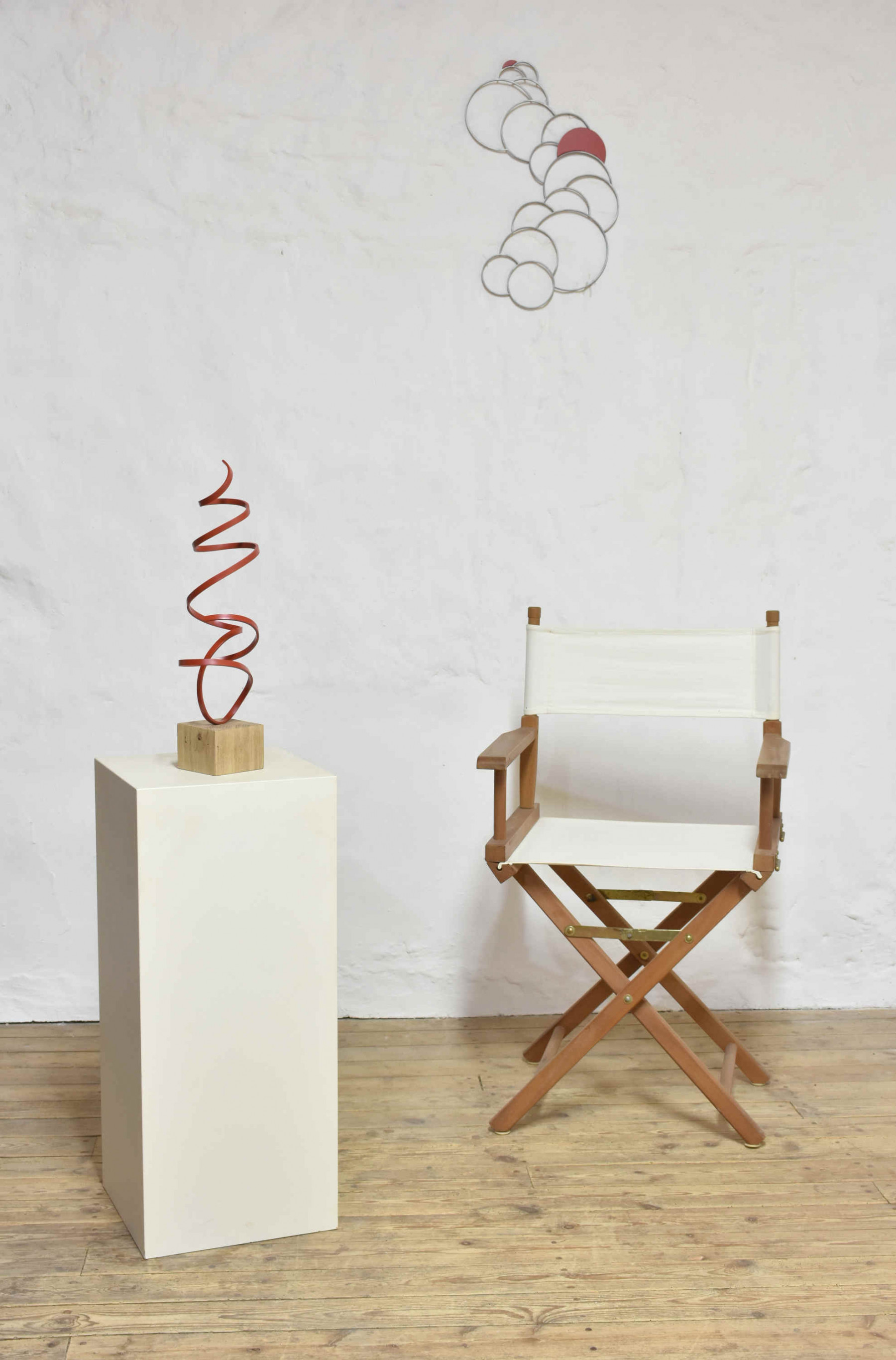 Yannick Bouillault, Serpentant Hélicoïde rouge, sculpture - Artalistic online contemporary art buying and selling gallery