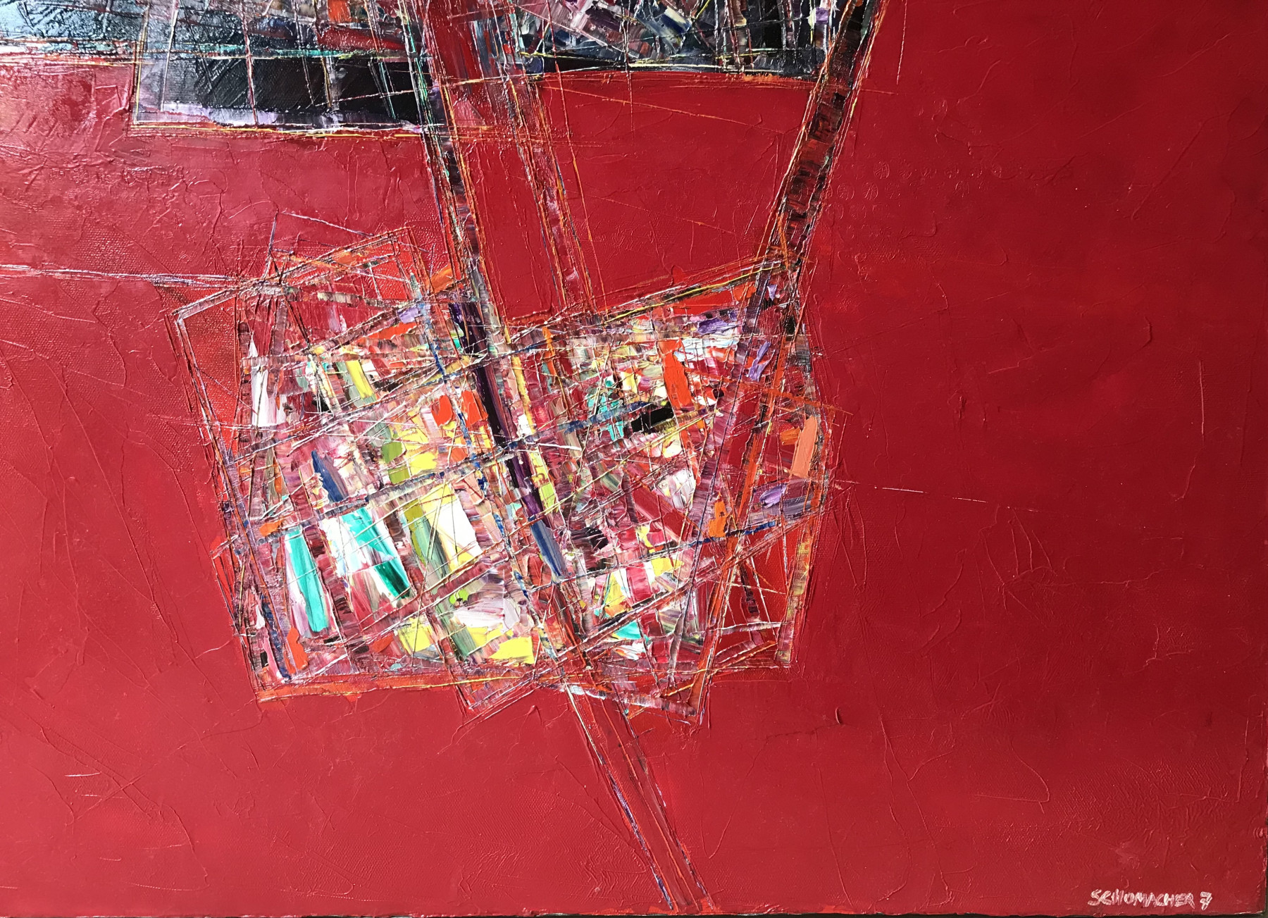 Michel Shumacher, enfouissement pittoresque, painting - Artalistic online contemporary art buying and selling gallery