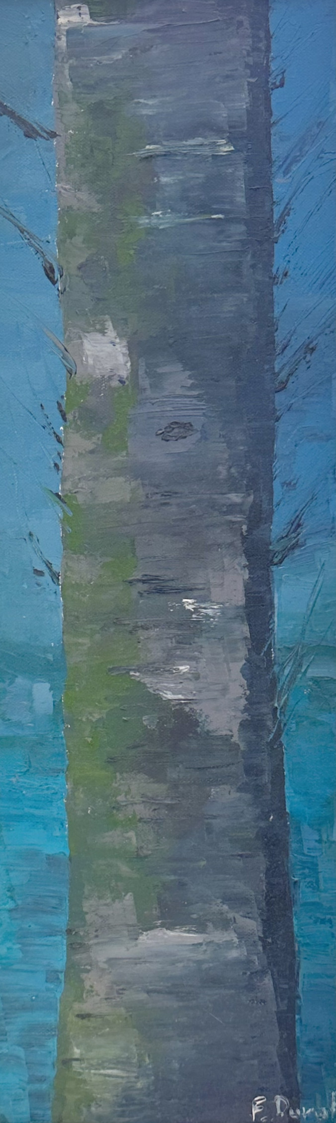 Florence Duval, Tronc d'arbre hêtre, painting - Artalistic online contemporary art buying and selling gallery