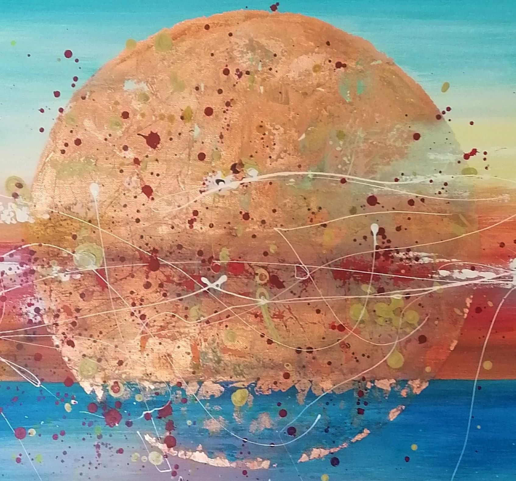 Anne Robin, Big sun in Brittany, painting - Artalistic online contemporary art buying and selling gallery