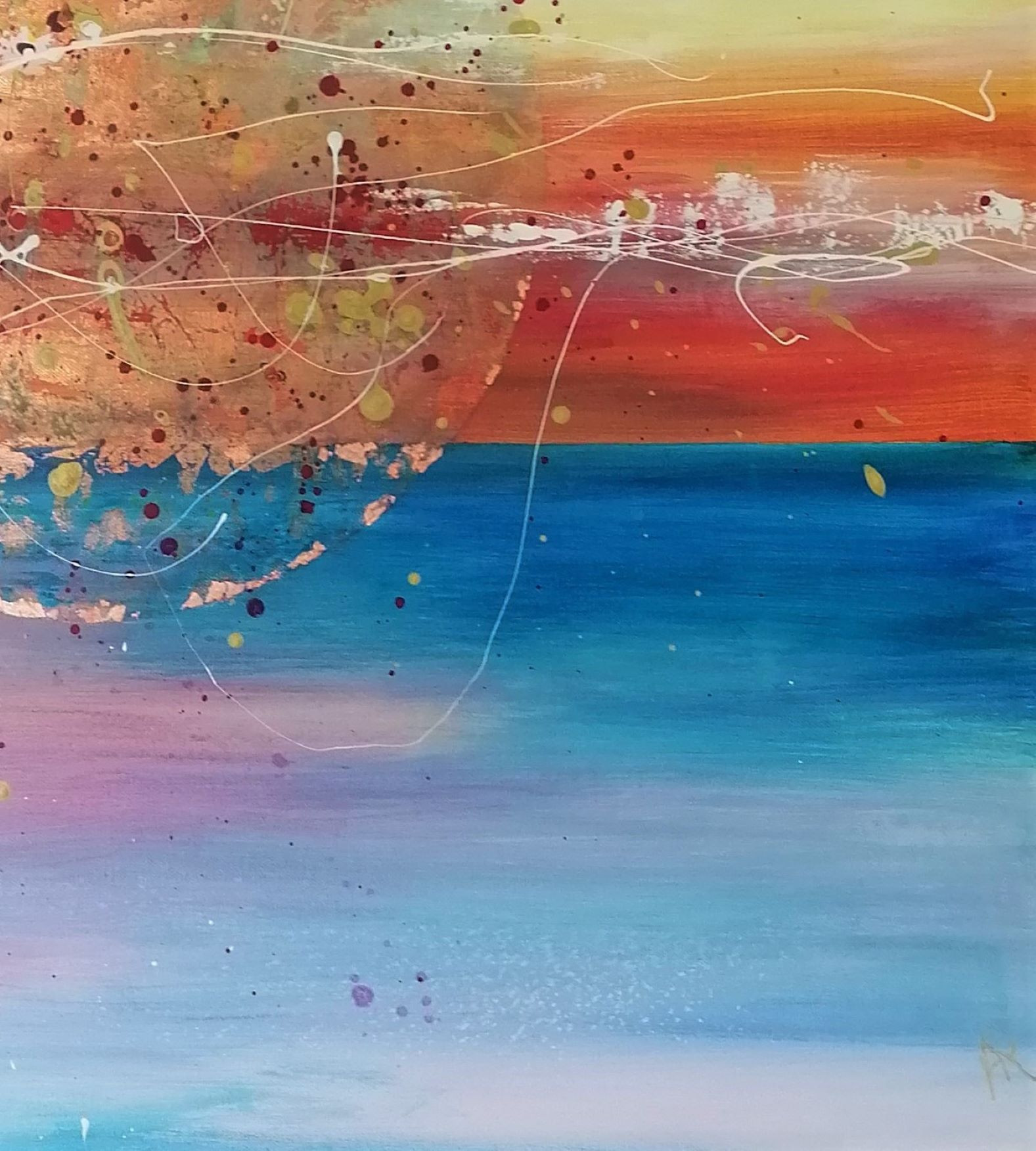 Anne Robin, Big sun in Brittany, painting - Artalistic online contemporary art buying and selling gallery