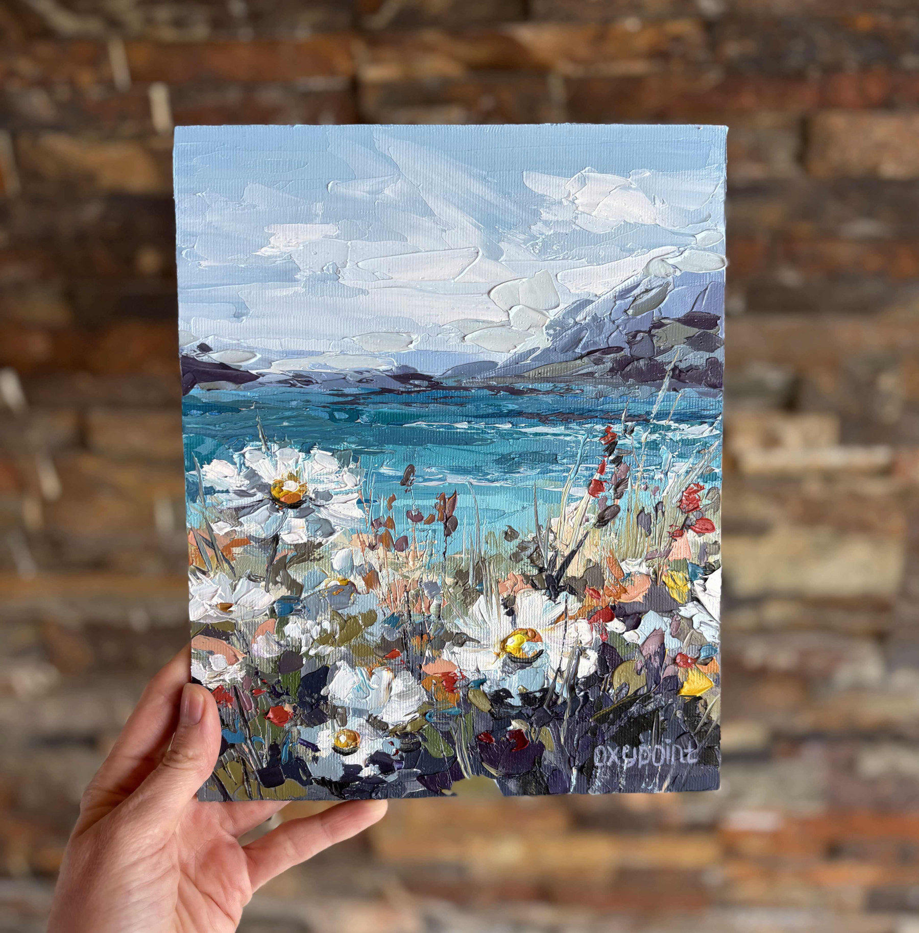 Oxypoint, Blooming seashore, painting - Artalistic online contemporary art buying and selling gallery