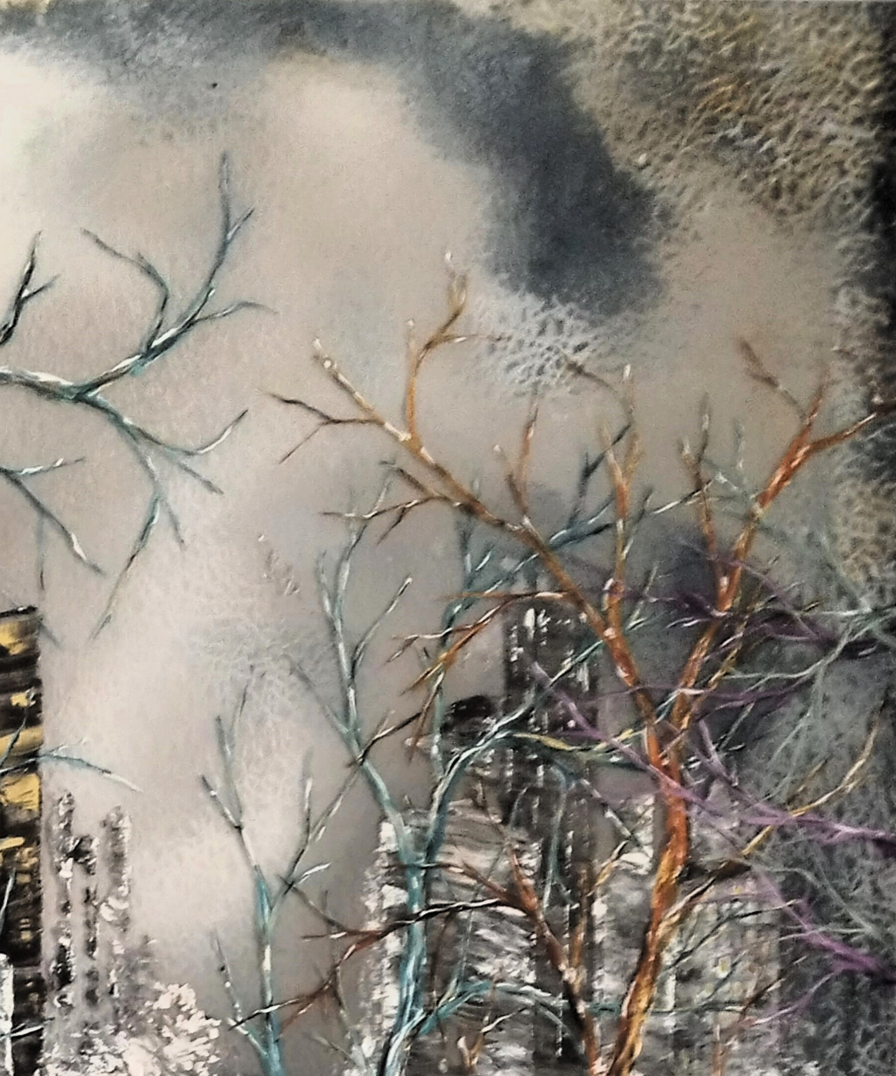 Anne Robin, Ciel d'hiver, painting - Artalistic online contemporary art buying and selling gallery
