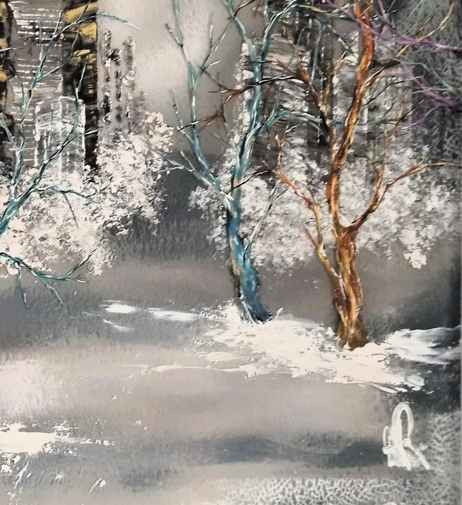 Anne Robin, Ciel d'hiver, painting - Artalistic online contemporary art buying and selling gallery