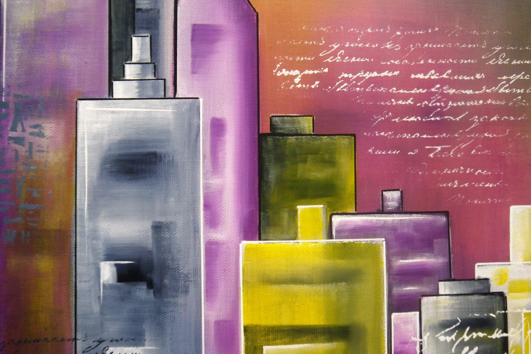 Valérie Lamarre, City T, painting - Artalistic online contemporary art buying and selling gallery