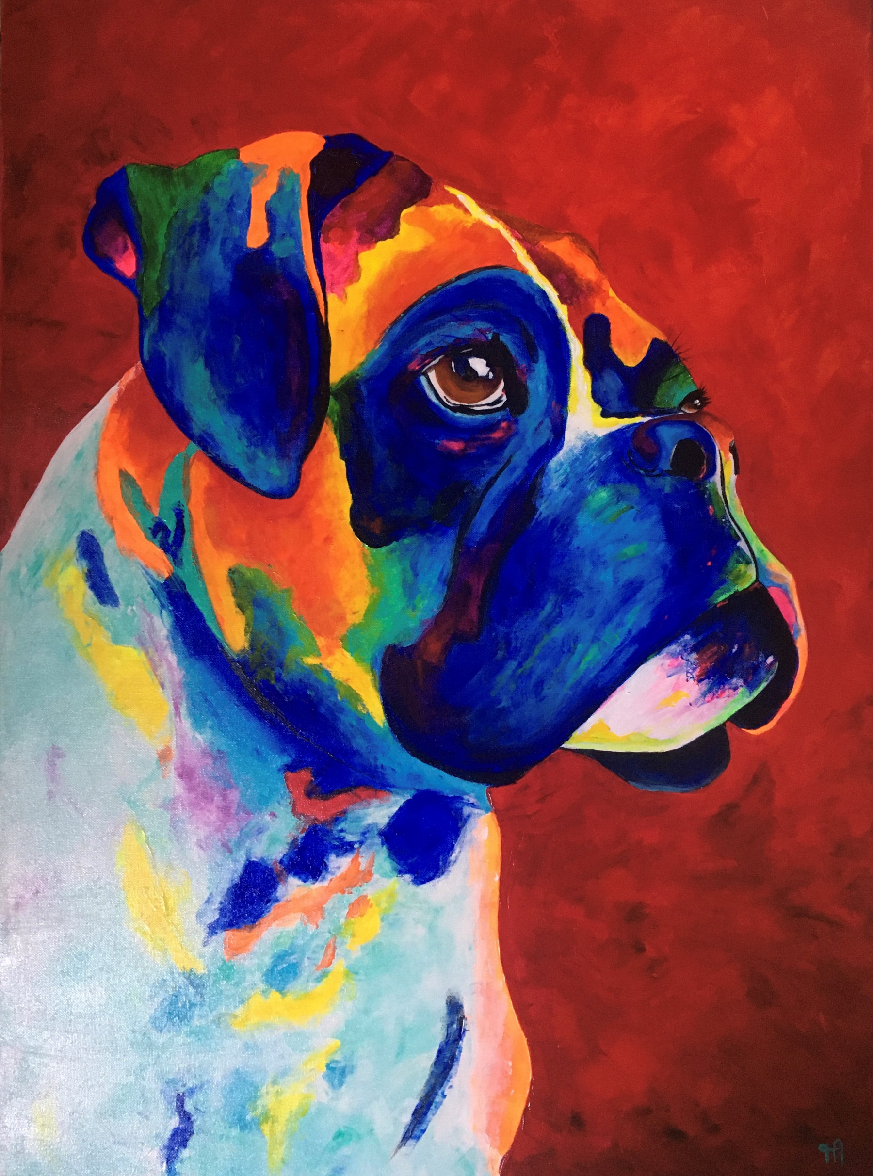 Françoise Augustine, Coluche, painting - Artalistic online contemporary art buying and selling gallery