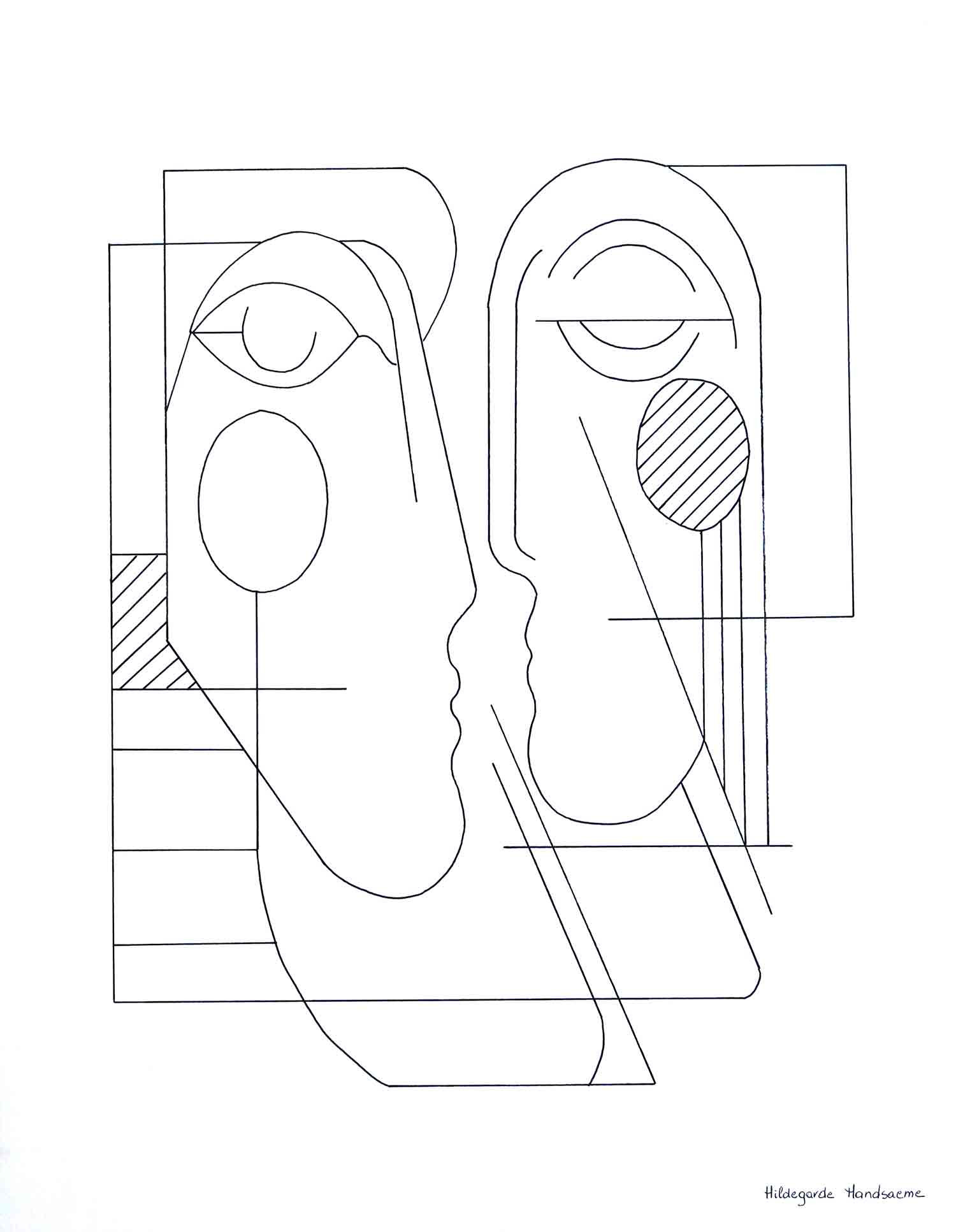 Hildegarde Handsaeme, Beyond the lines, drawing - Artalistic online contemporary art buying and selling gallery