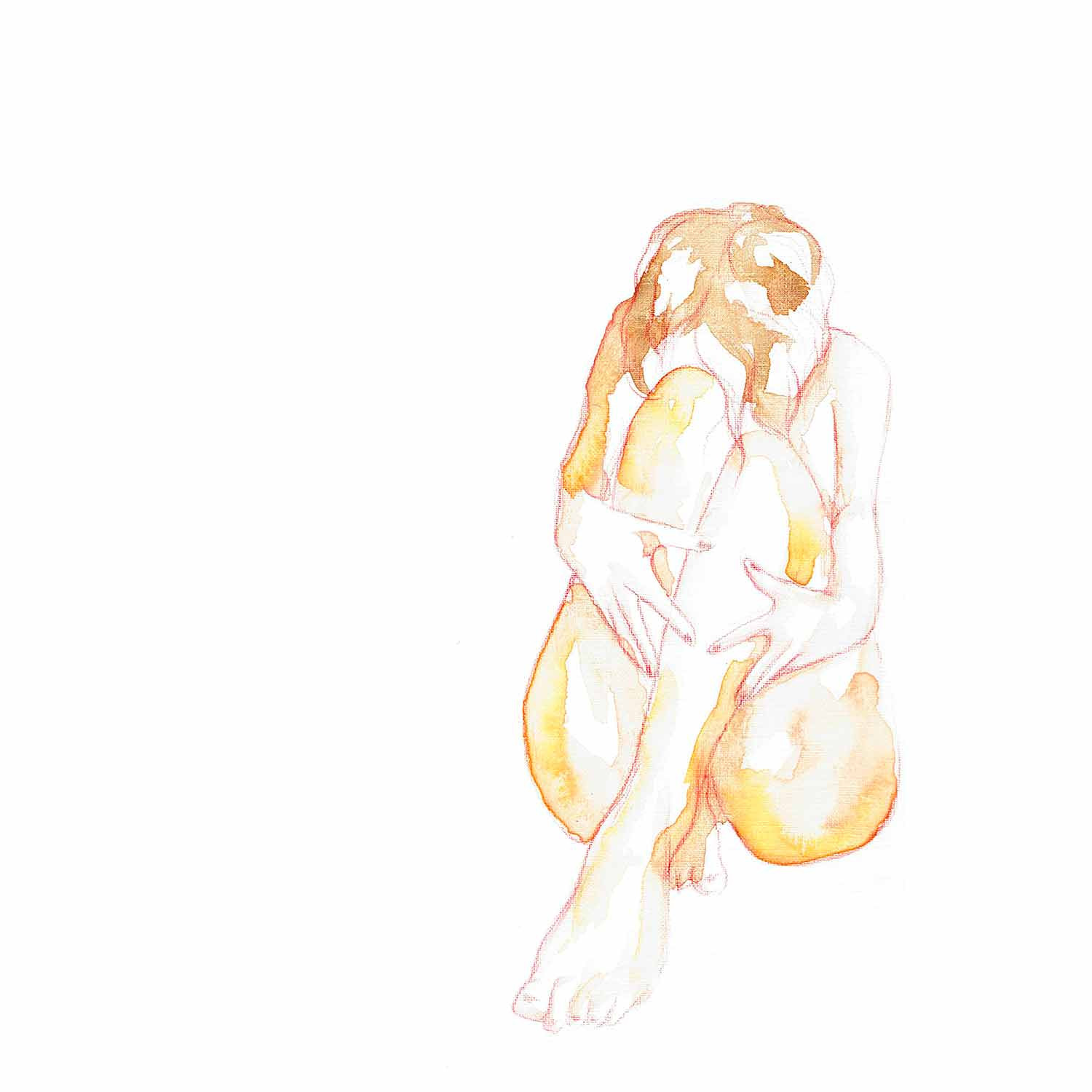 4in, mise à nue 3, watercolor - Artalistic online contemporary art buying and selling gallery