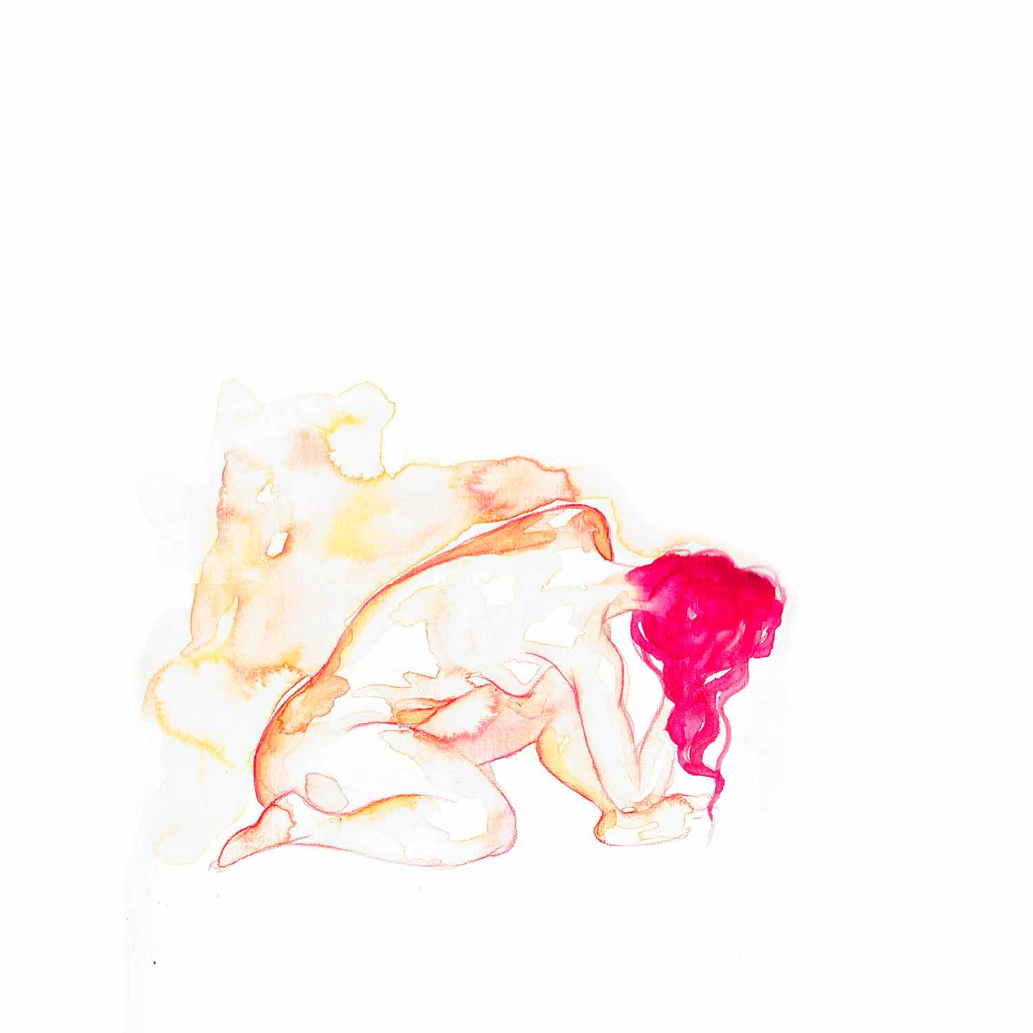 4in, Mise à nue 4, watercolor - Artalistic online contemporary art buying and selling gallery