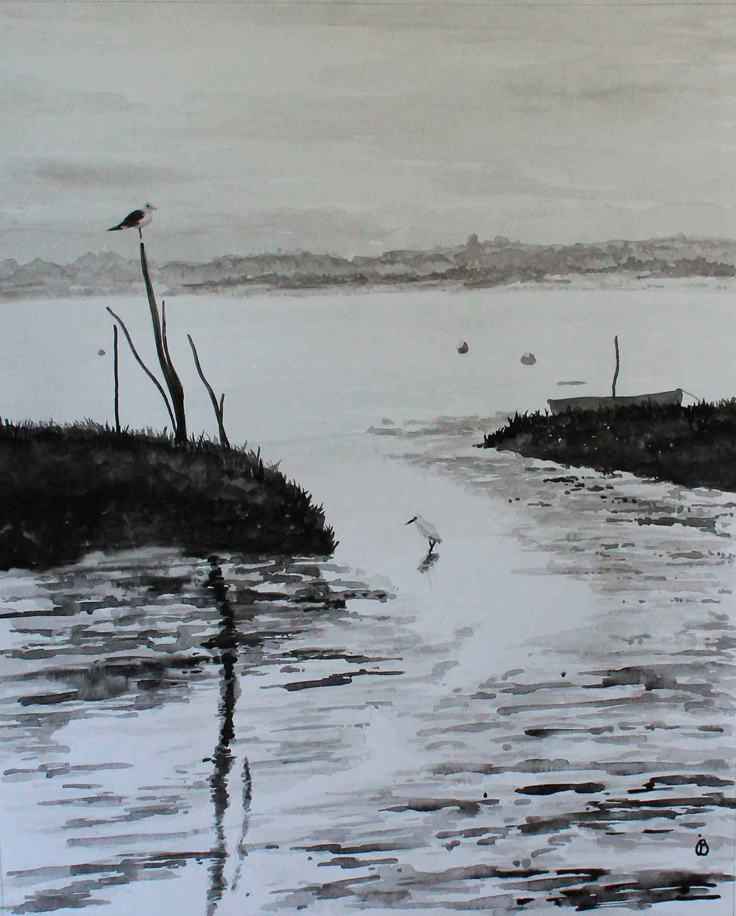 Jeremy Bowden, marée basse, drawing - Artalistic online contemporary art buying and selling gallery