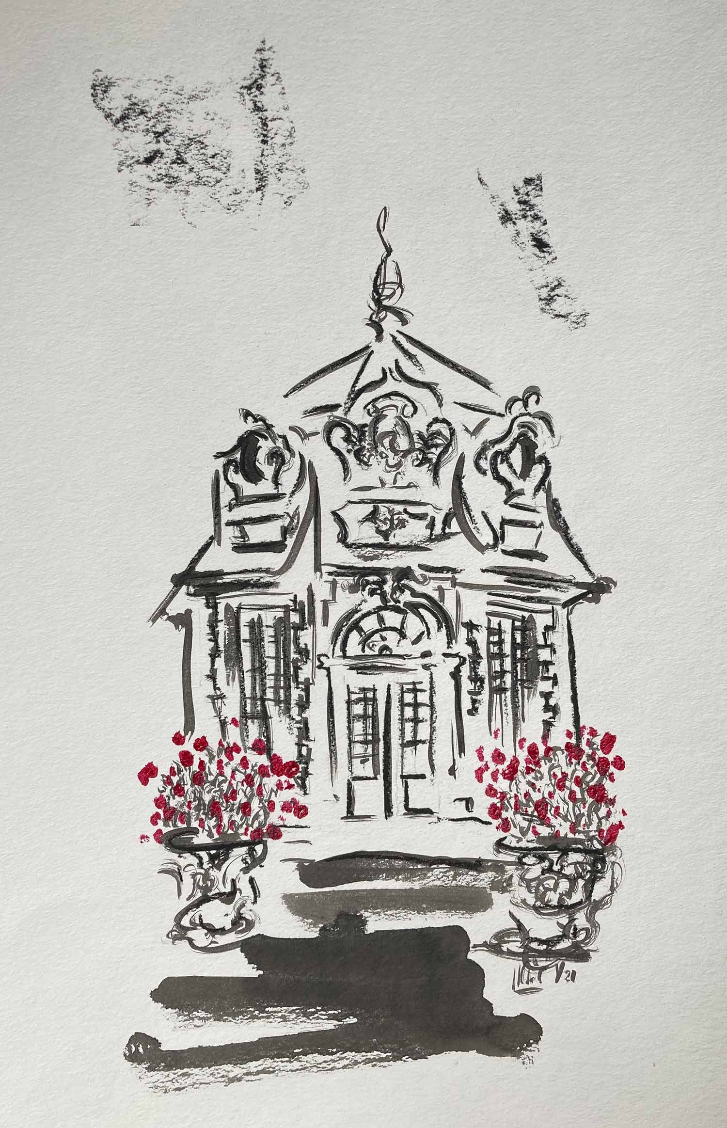 Jean-Luc Céléreau de Clerc, Gloriette, drawing - Artalistic online contemporary art buying and selling gallery