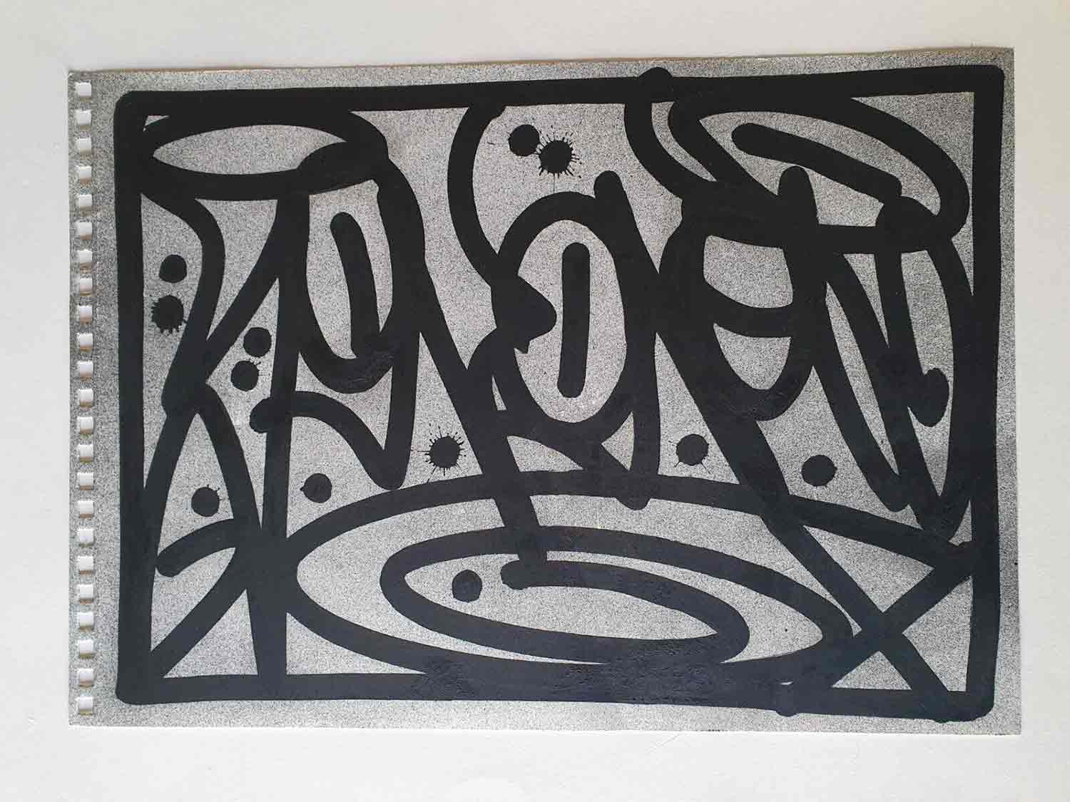 Jonone, Borders, drawing - Artalistic online contemporary art buying and selling gallery